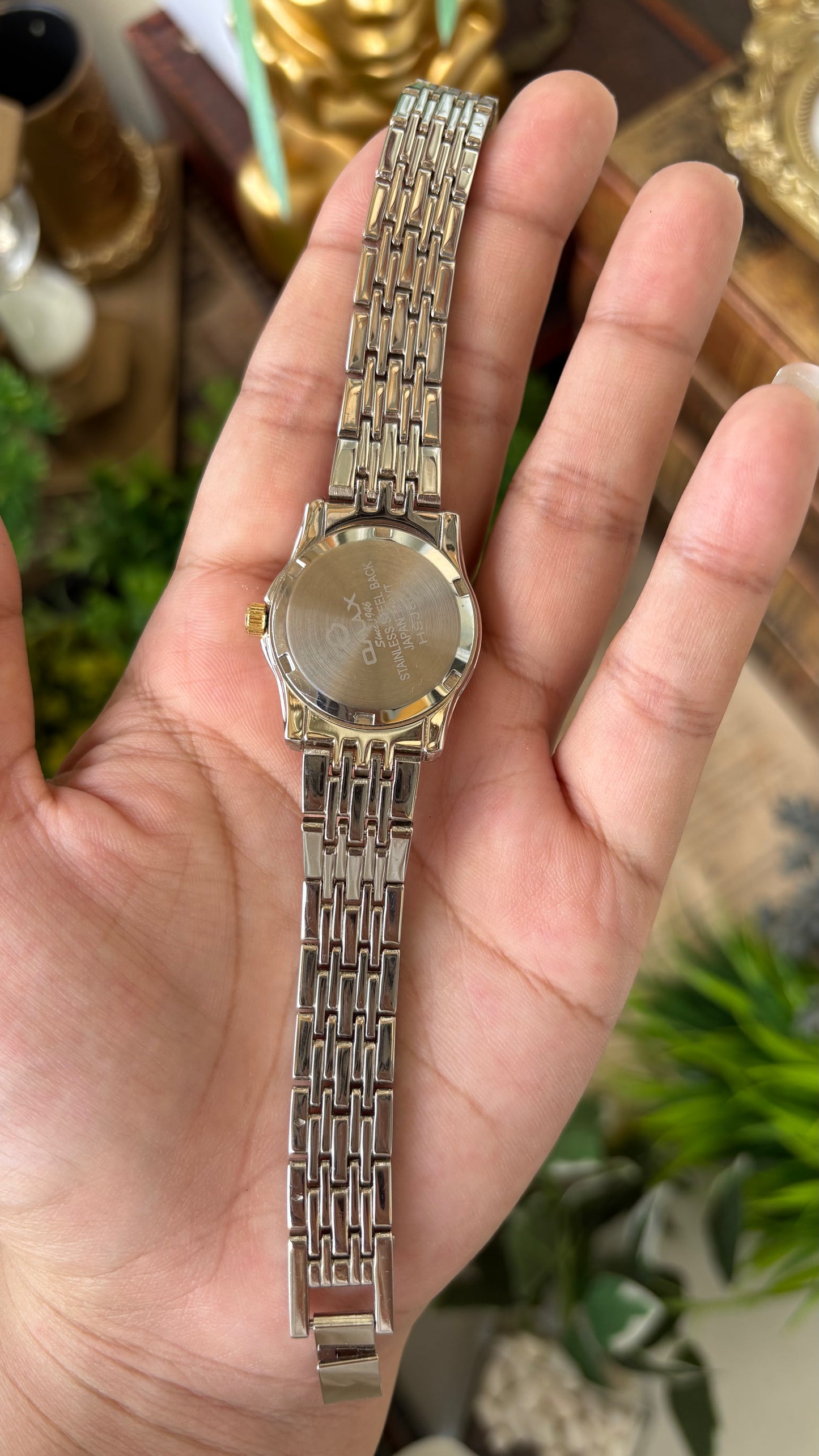 Vintage Omax Classic Watch in Two-tone Yellow Gold Dial Quartz #00208