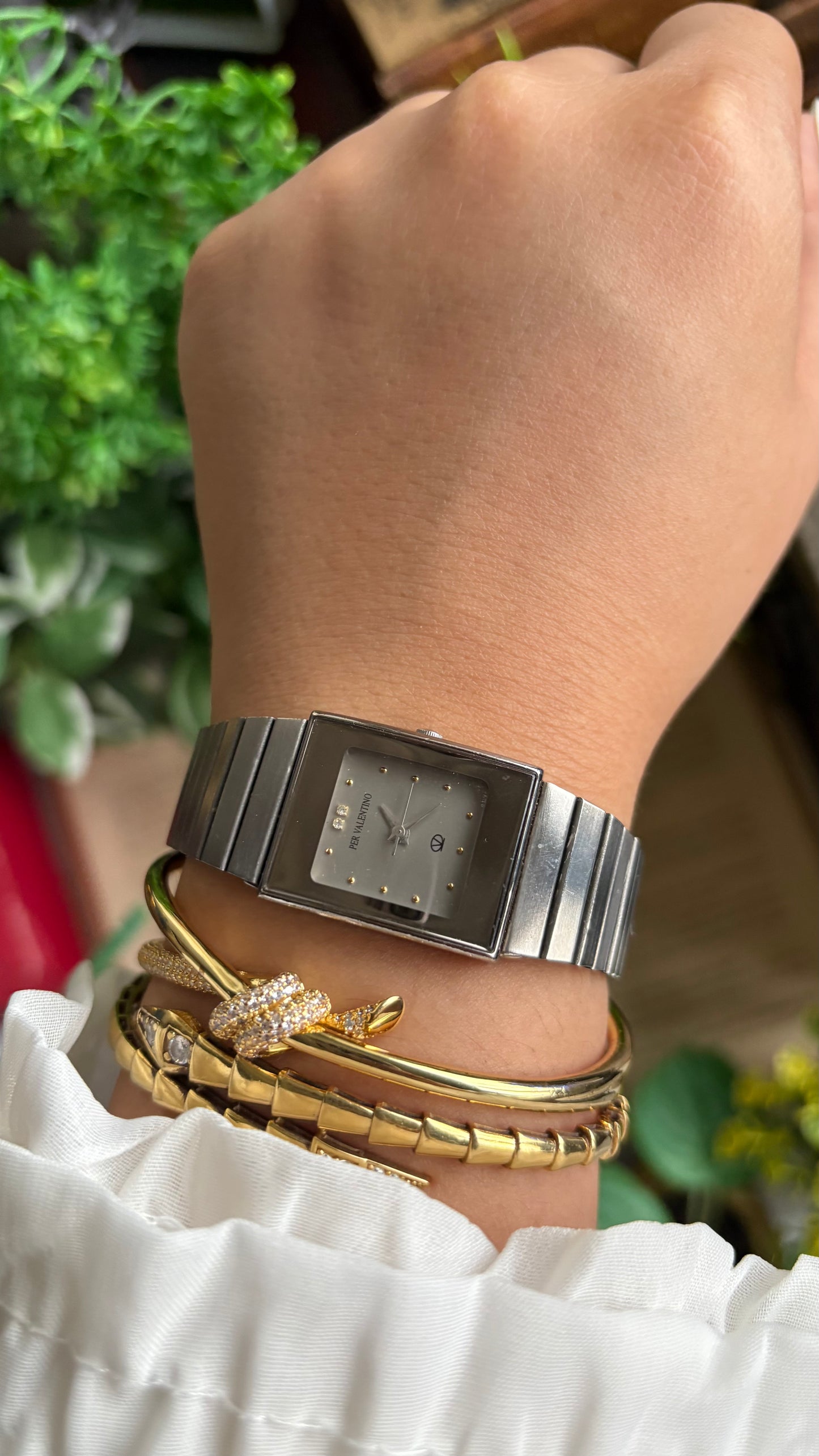 Vintage Per Valentino Watch in Silver Tone