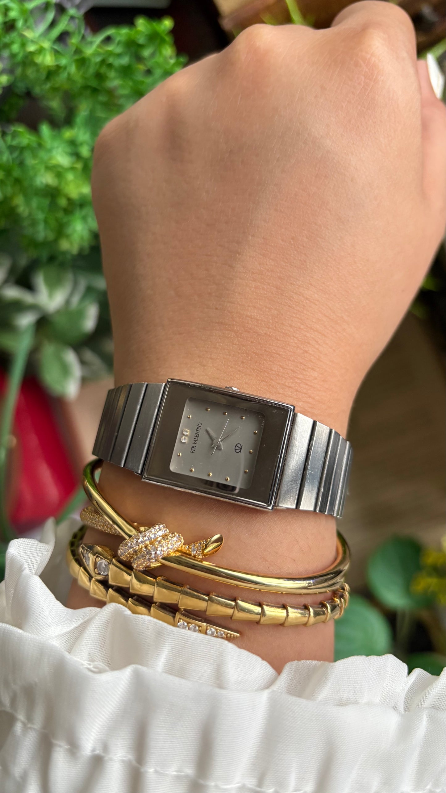 Vintage Per Valentino Watch in Silver Tone