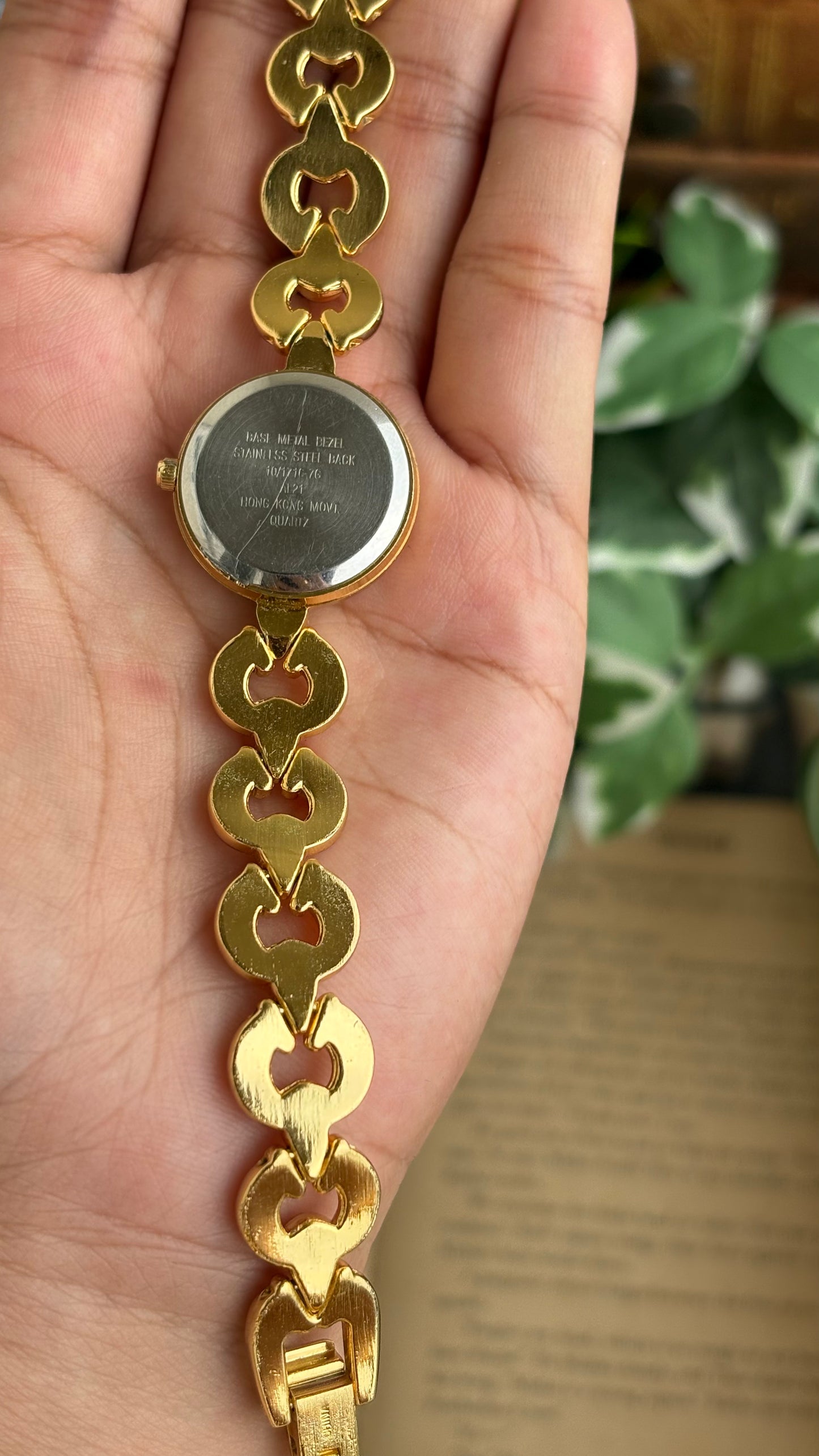 Extremely Rare Vintage Anne Klein in Gold Tone Teardrop Strap