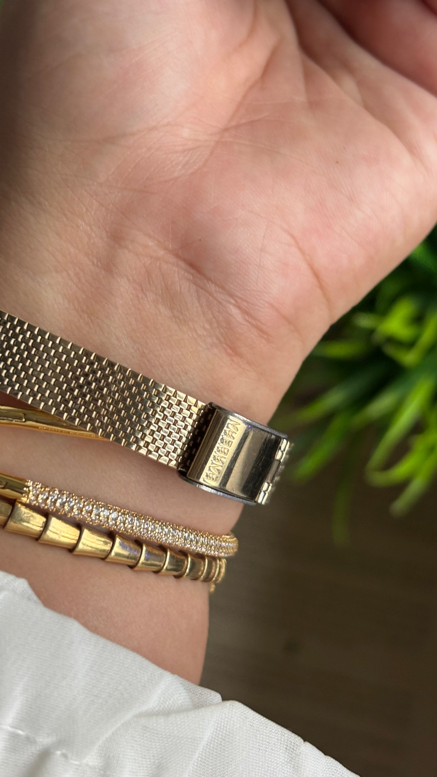 Vintage Barbera Swiss Tank Watch in Gold Tone