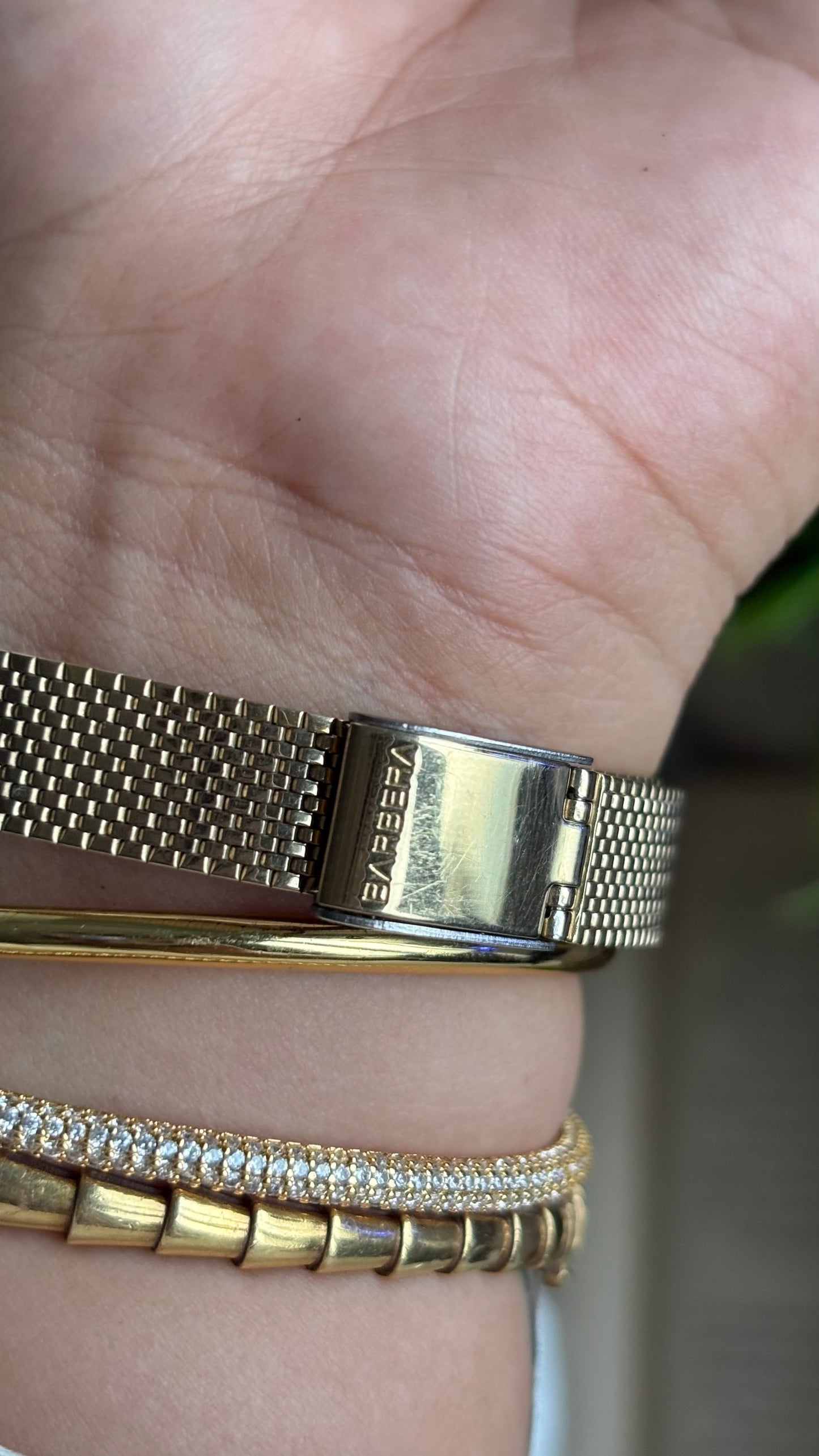 Vintage Barbera Swiss Tank Watch in Gold Tone