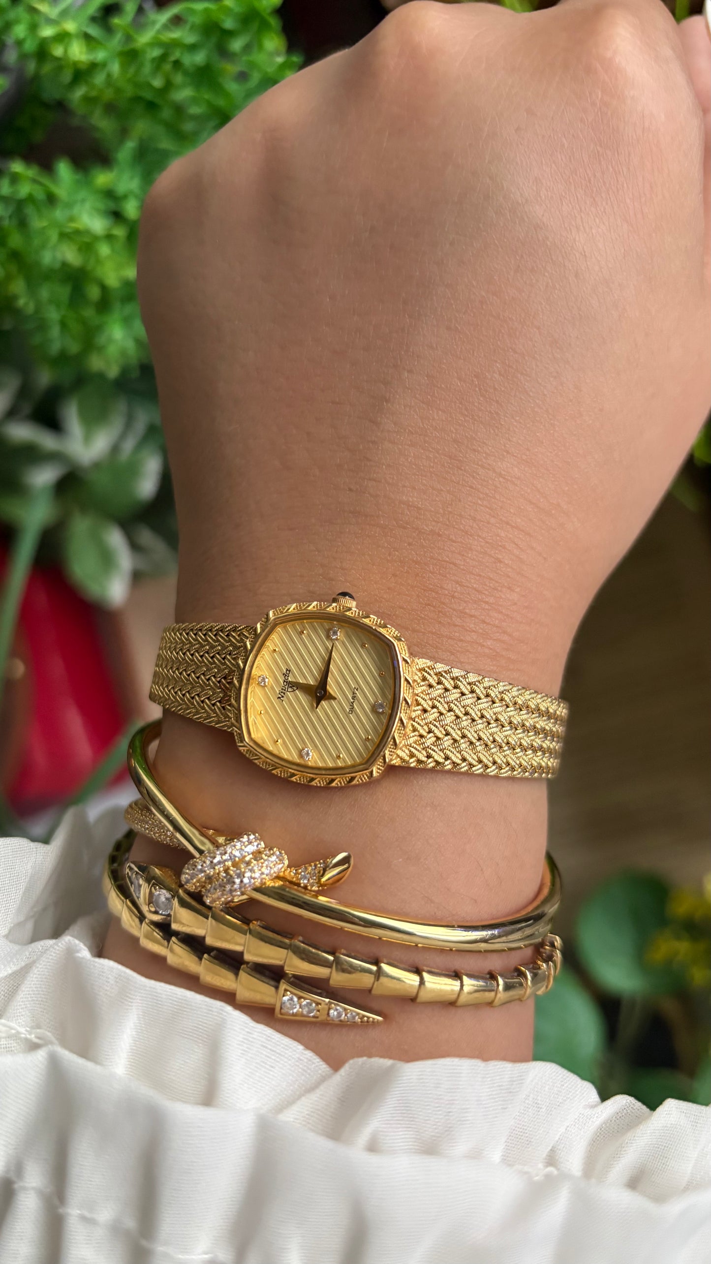 Vintage Nivada Watch in Gold Tone