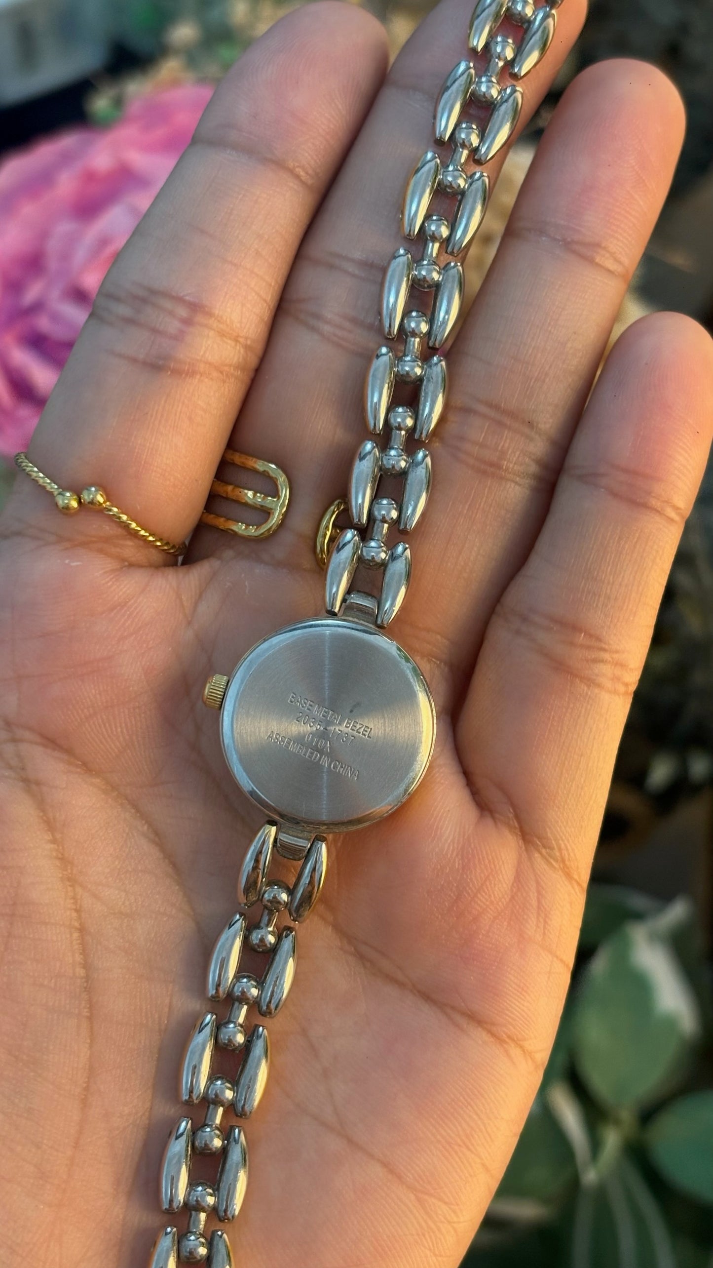 Rare Vintage Citizen Freeway Ricelink Bracelet Watch in Two-Tone Quartz Gucci Inspired