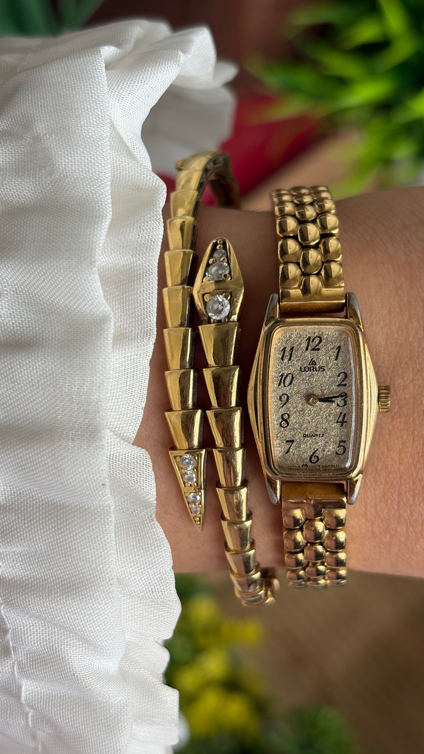 Vintage Lorus by Seiko Watch in Gold Tone