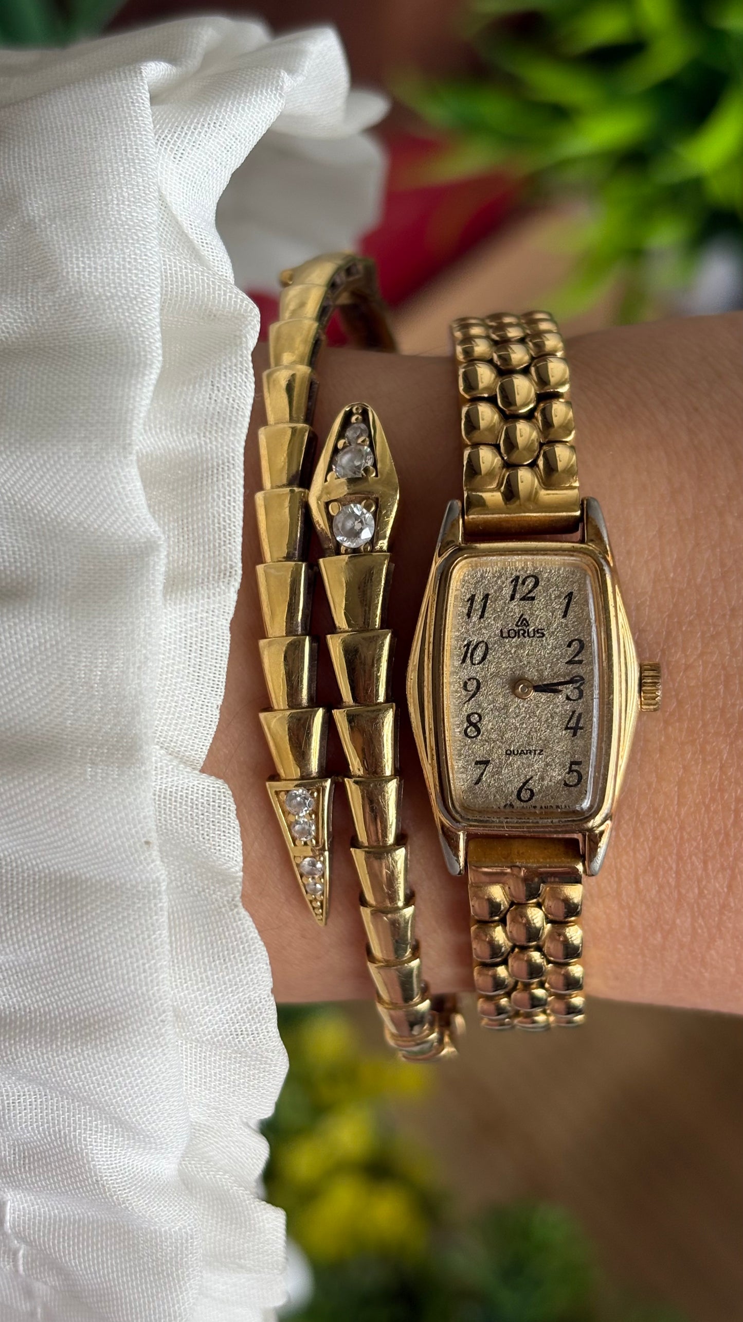 Vintage Lorus by Seiko Watch in Gold Tone