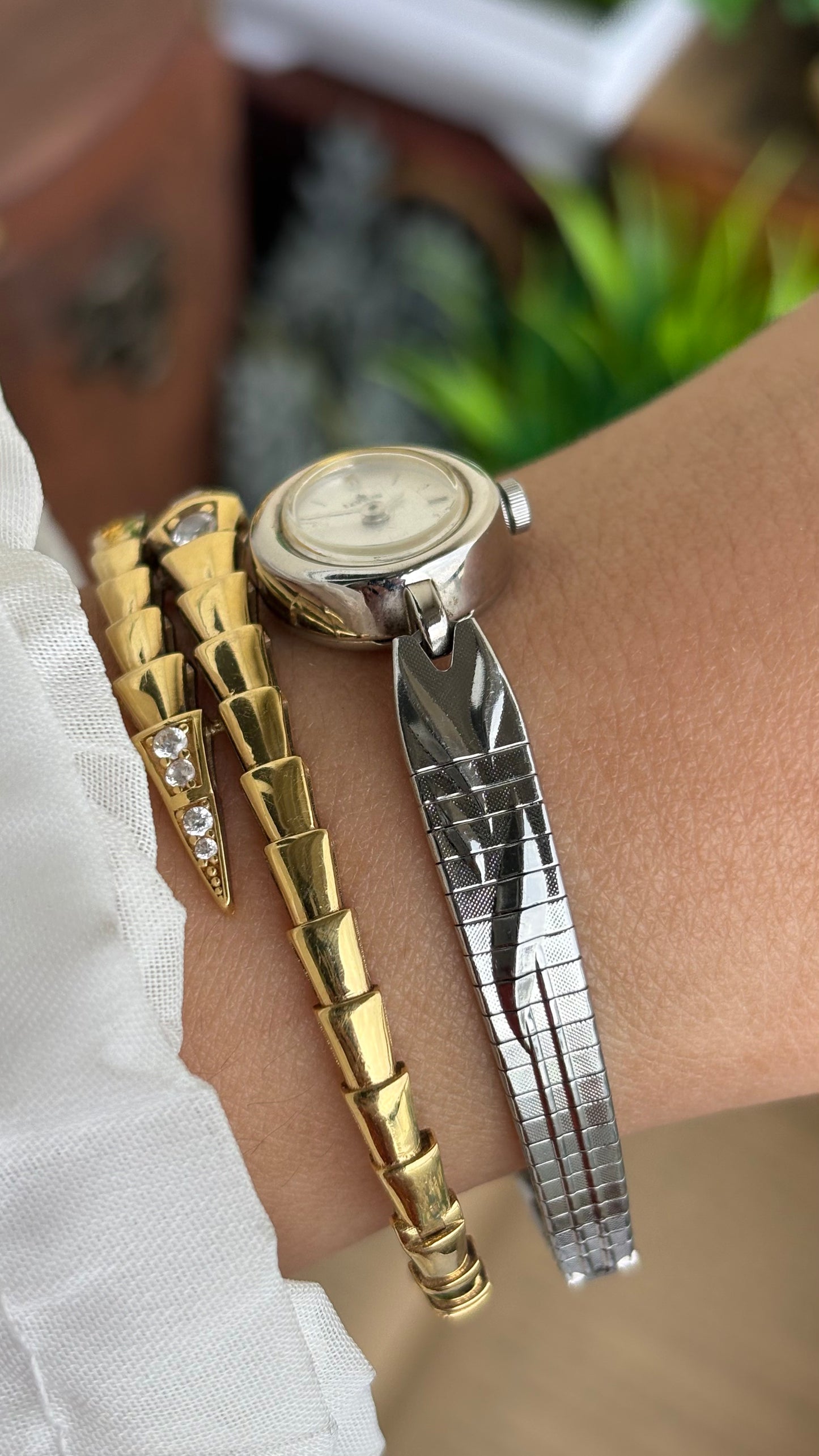 Vintage Lorus by Seiko Watch in Silver Tone Oval Dial