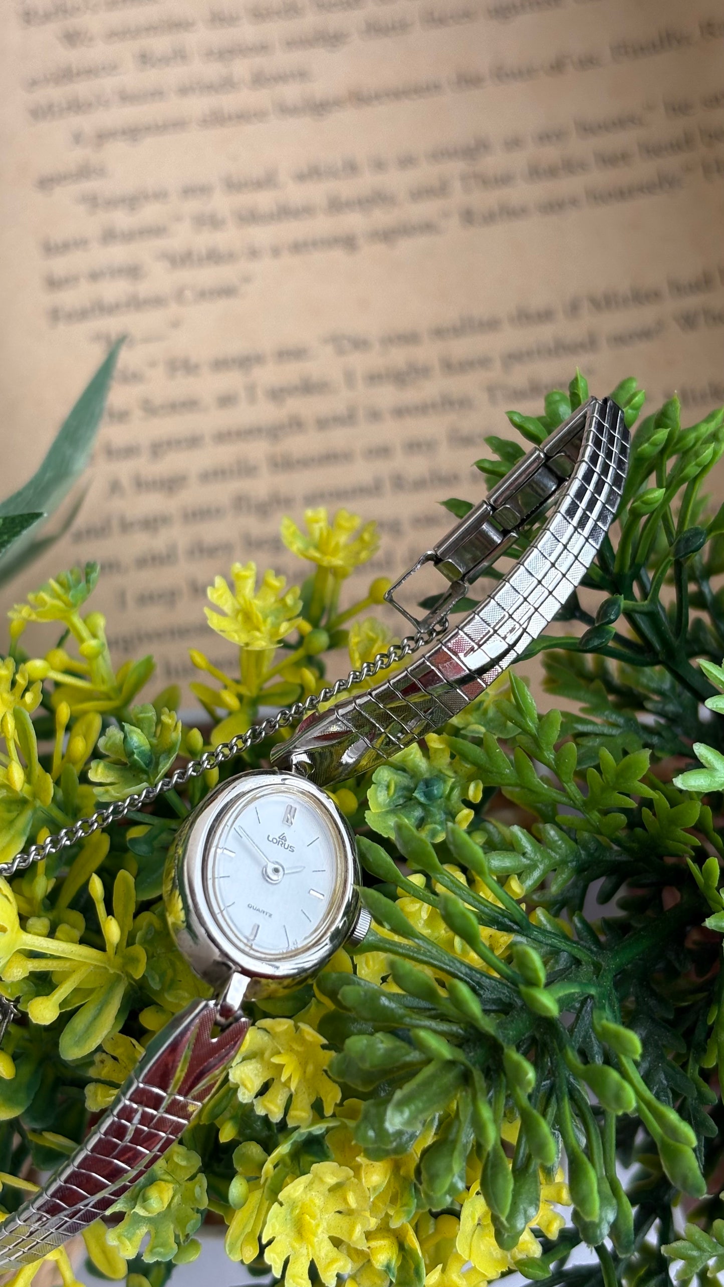 Vintage Lorus by Seiko Watch in Silver Tone Oval Dial