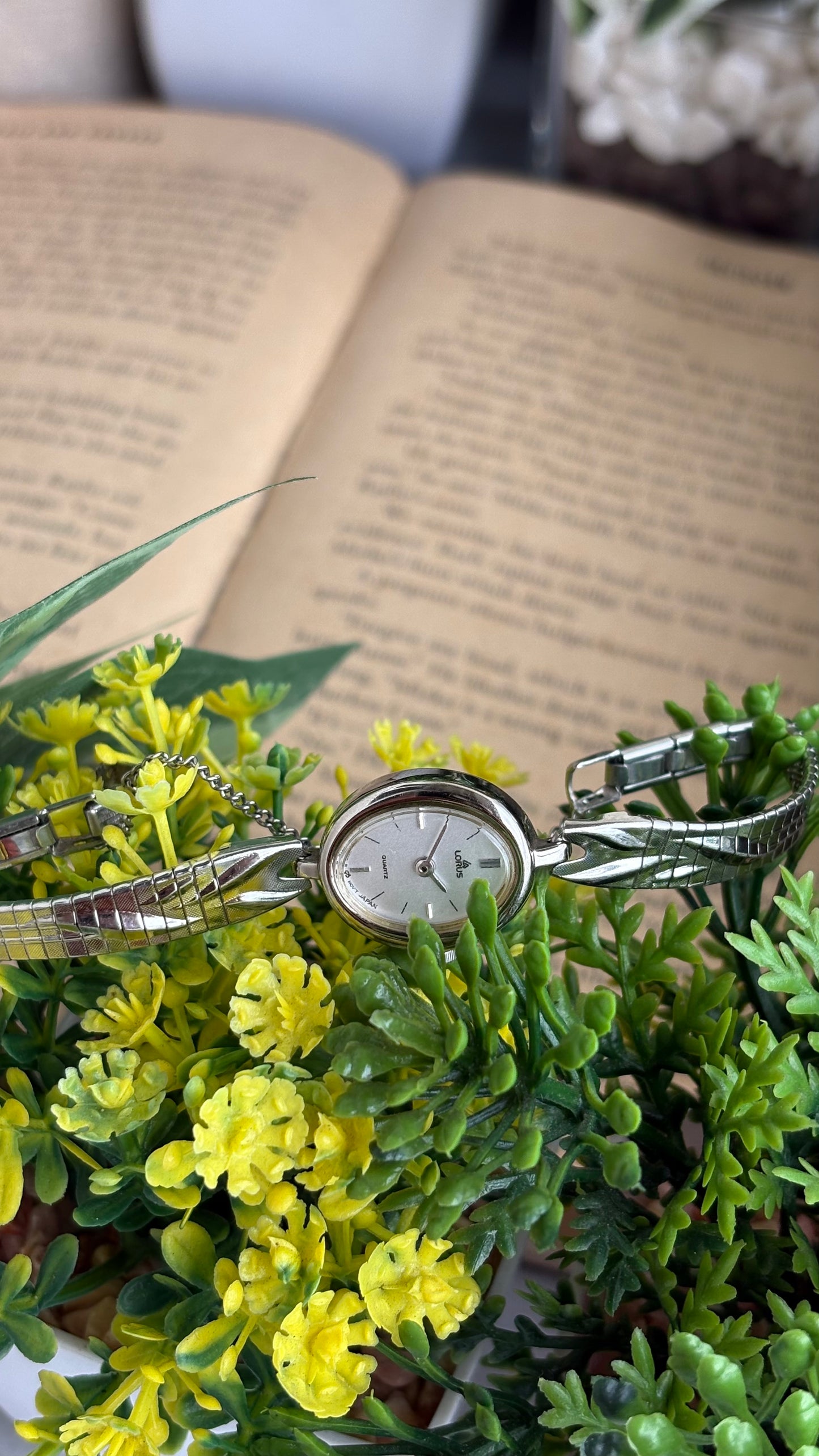 Vintage Lorus by Seiko Watch in Silver Tone Oval Dial
