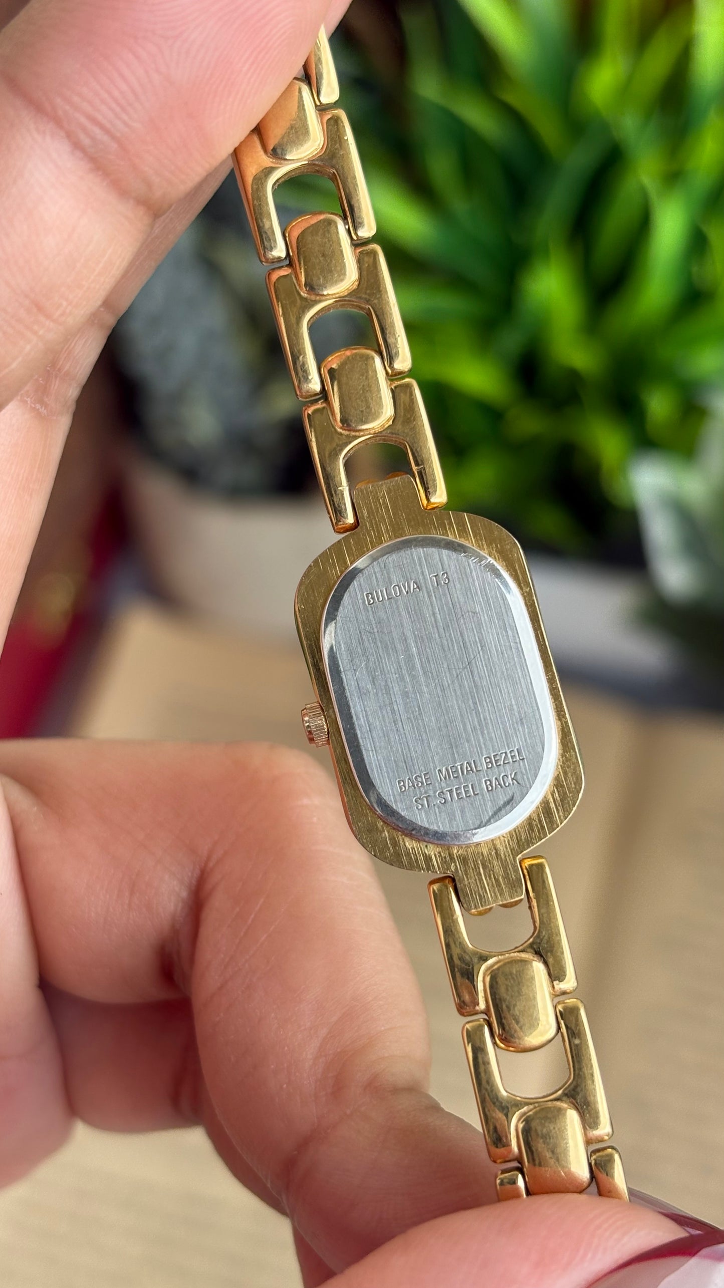 Extremely Rare Caravelle by Bulova Watch in Gold Tone Black Oval Dial