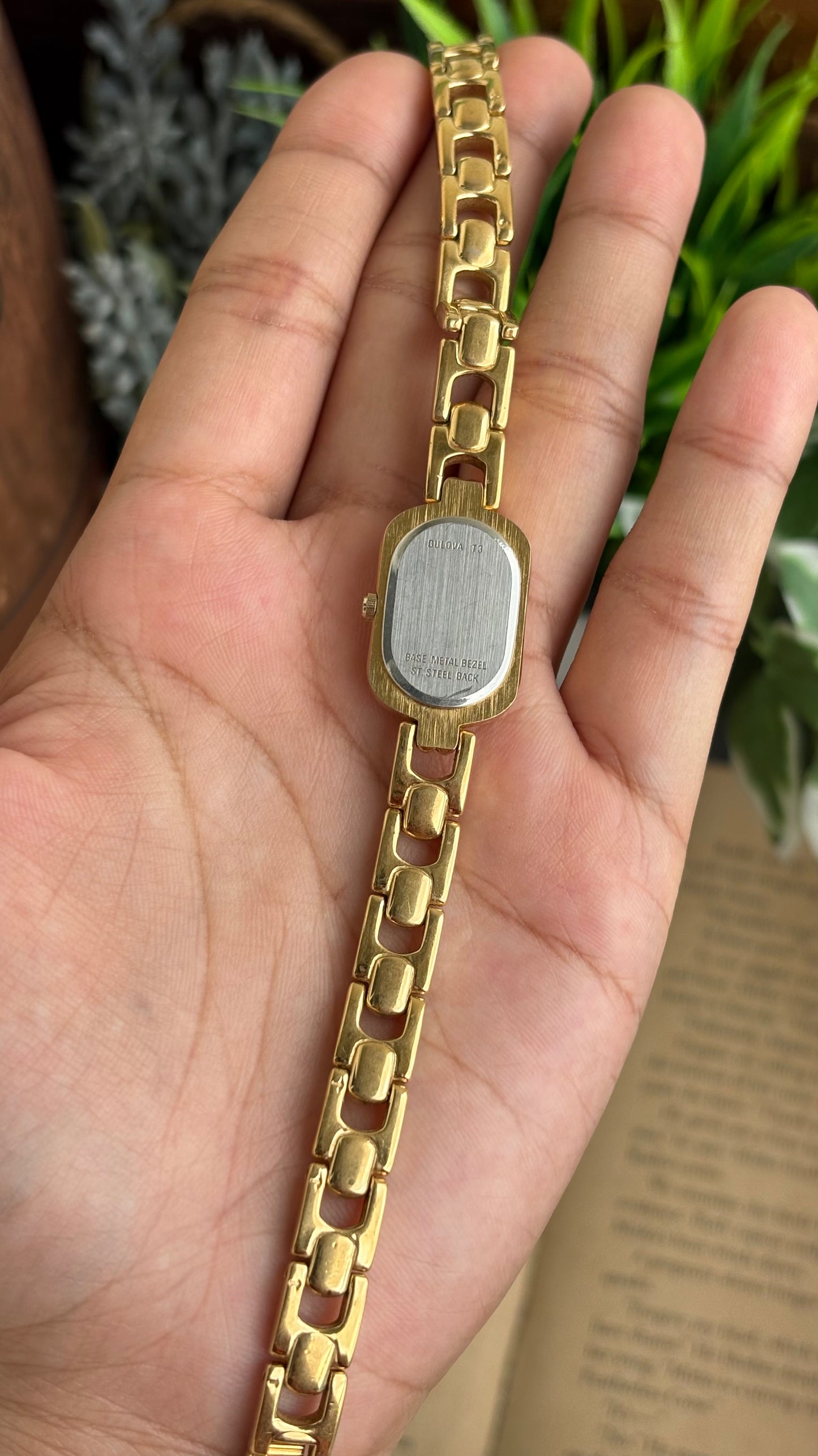 Extremely Rare Caravelle by Bulova Watch in Gold Tone Black Oval Dial