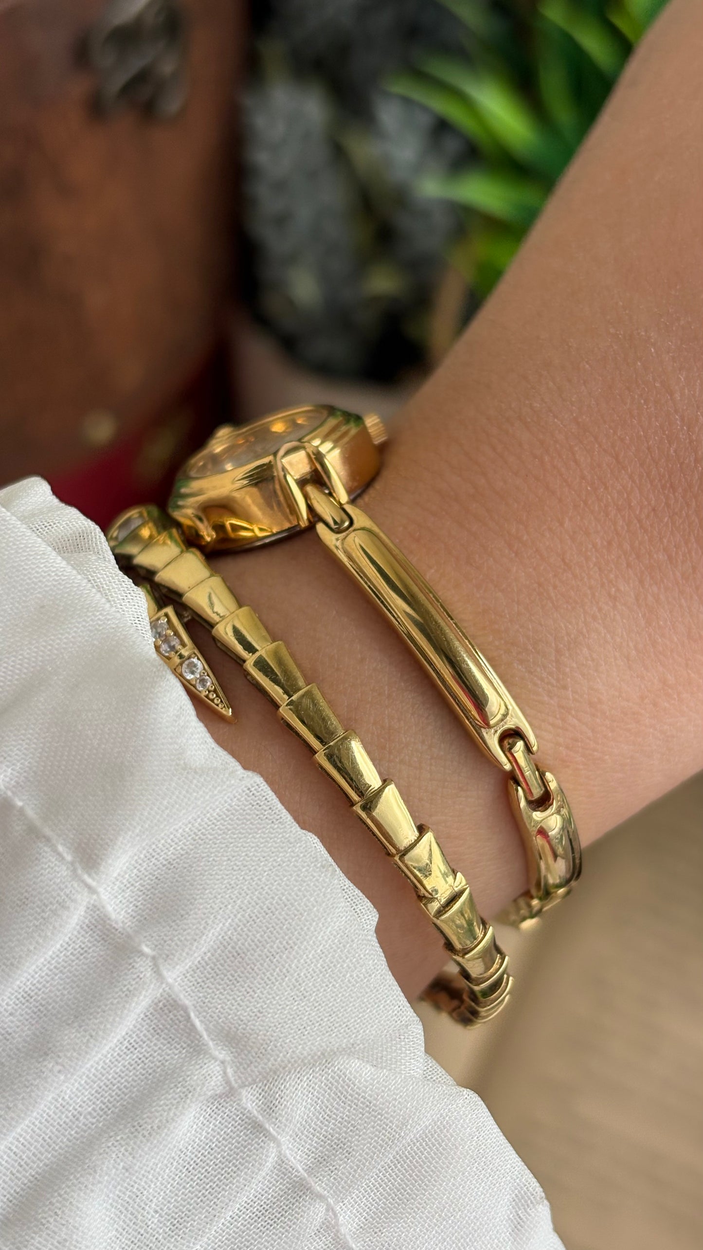 Extremely Rare Vintage Dainty Timex Essentials Watch in Gold Tone