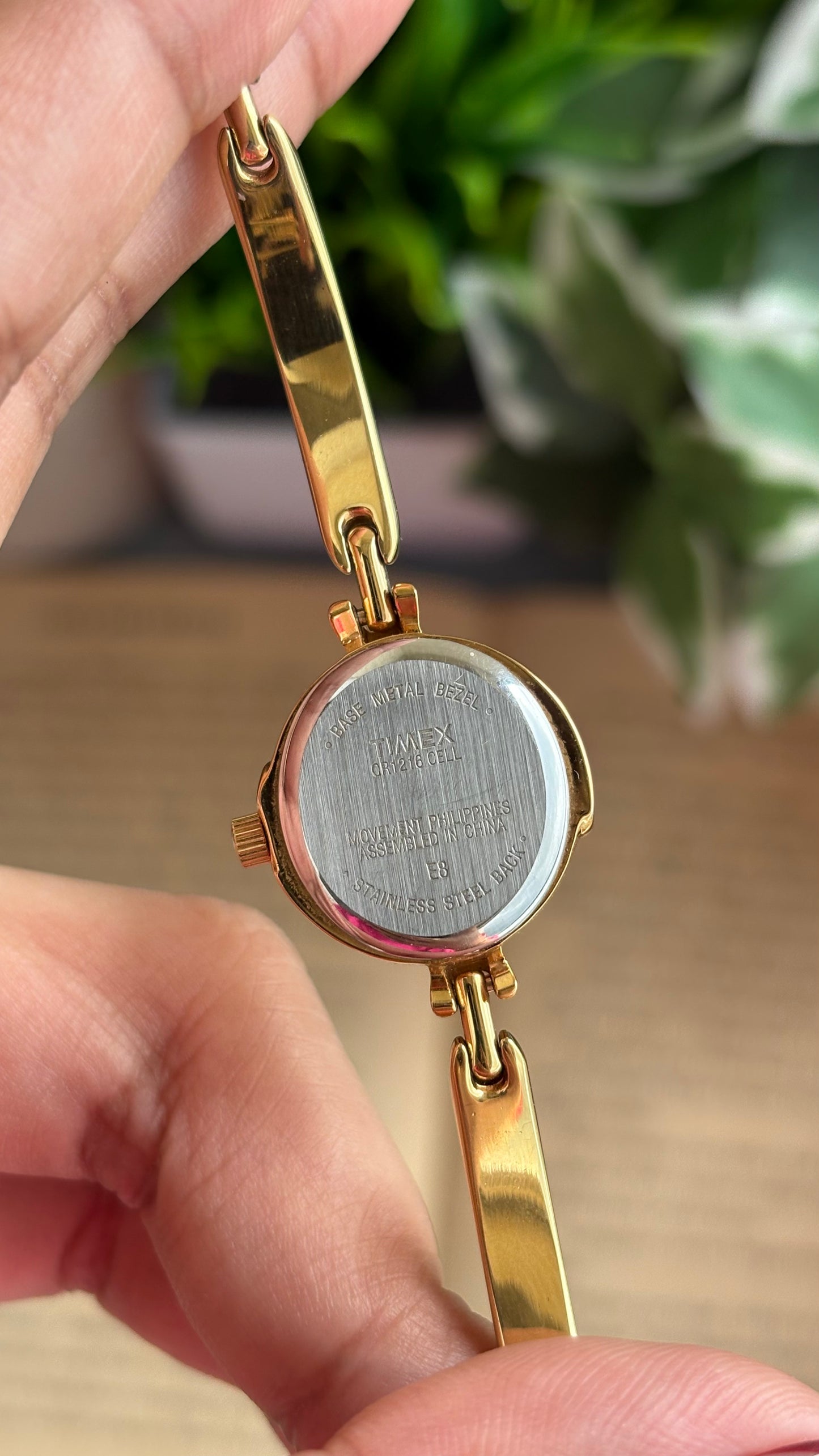 Extremely Rare Vintage Dainty Timex Essentials Watch in Gold Tone