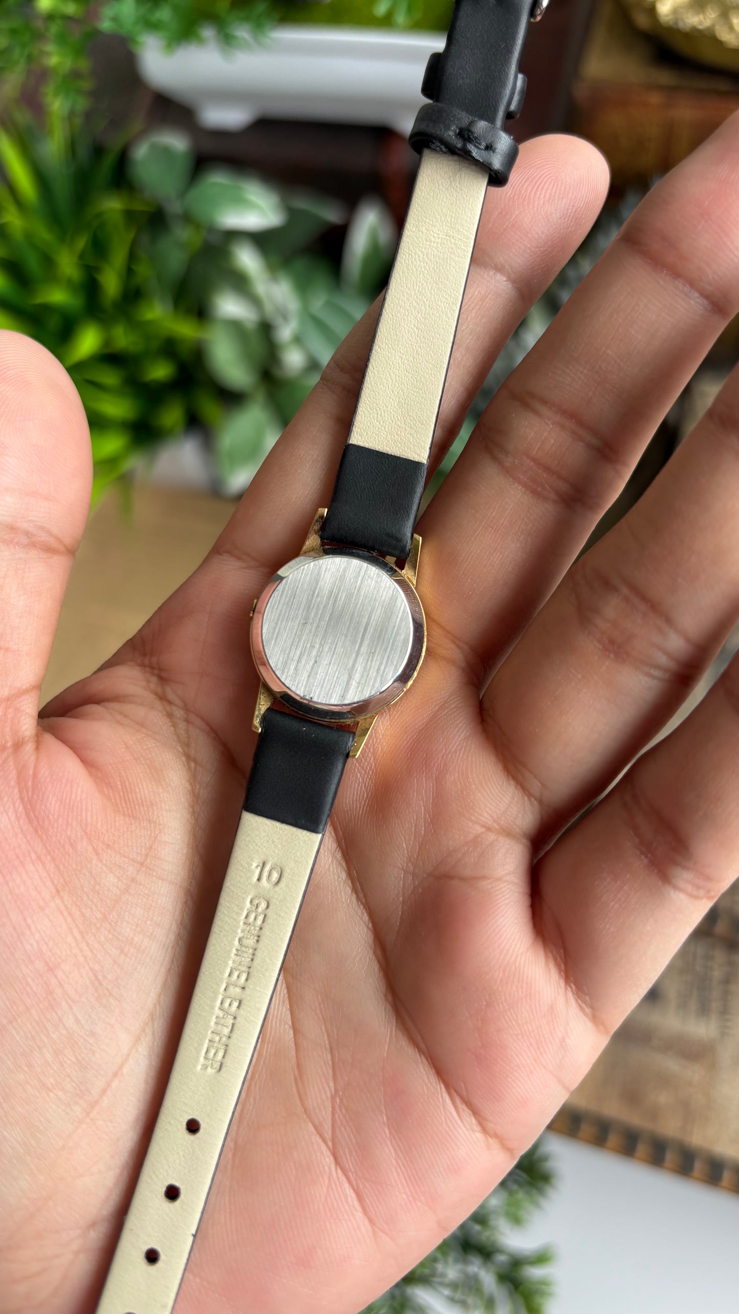 Vintage Omega De Ville Watch in Black Leather Strap with Omega Box