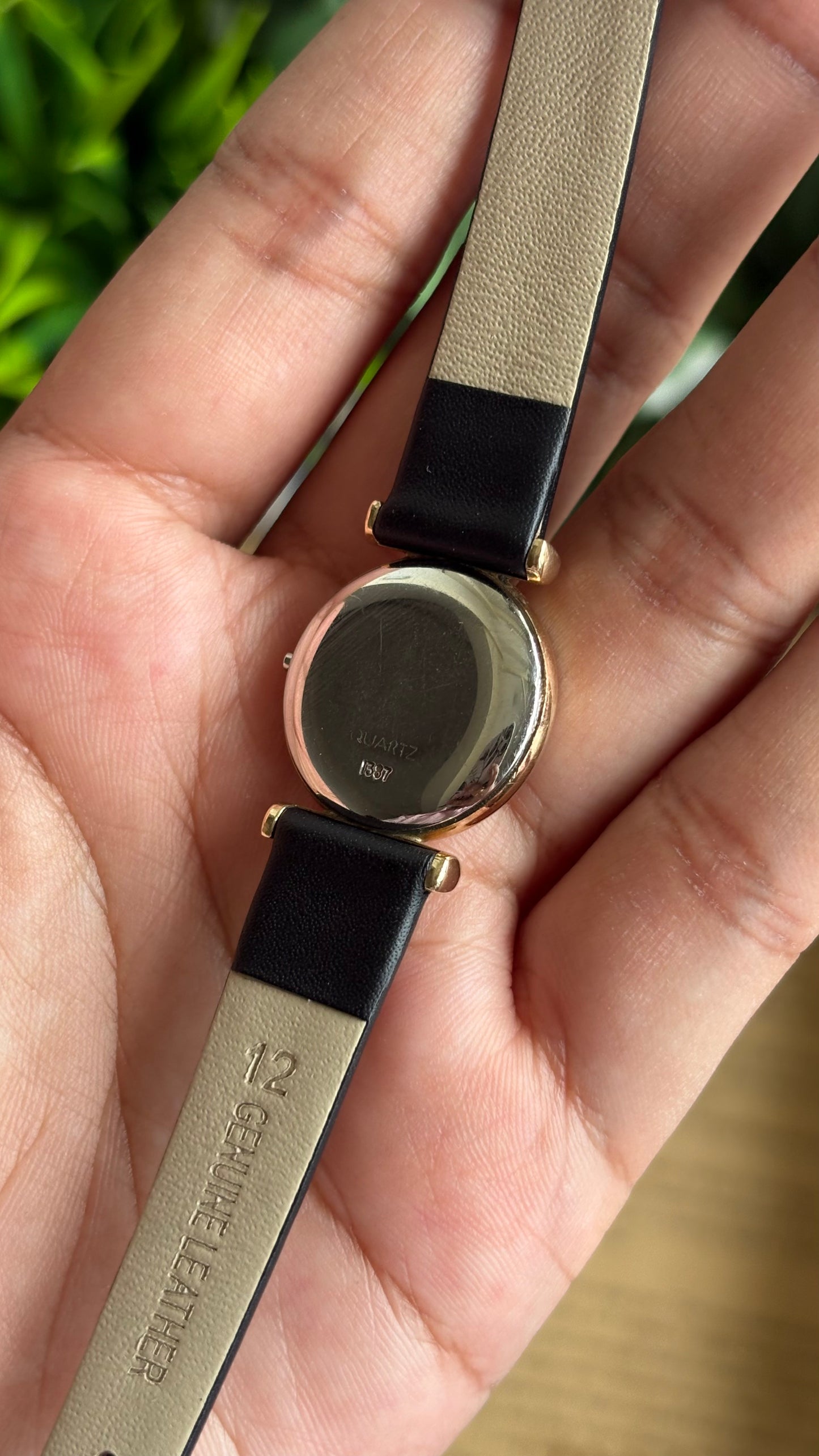 Vintage Omega De Ville Watch in Black Leather Strap with Omega Box Roman Dial