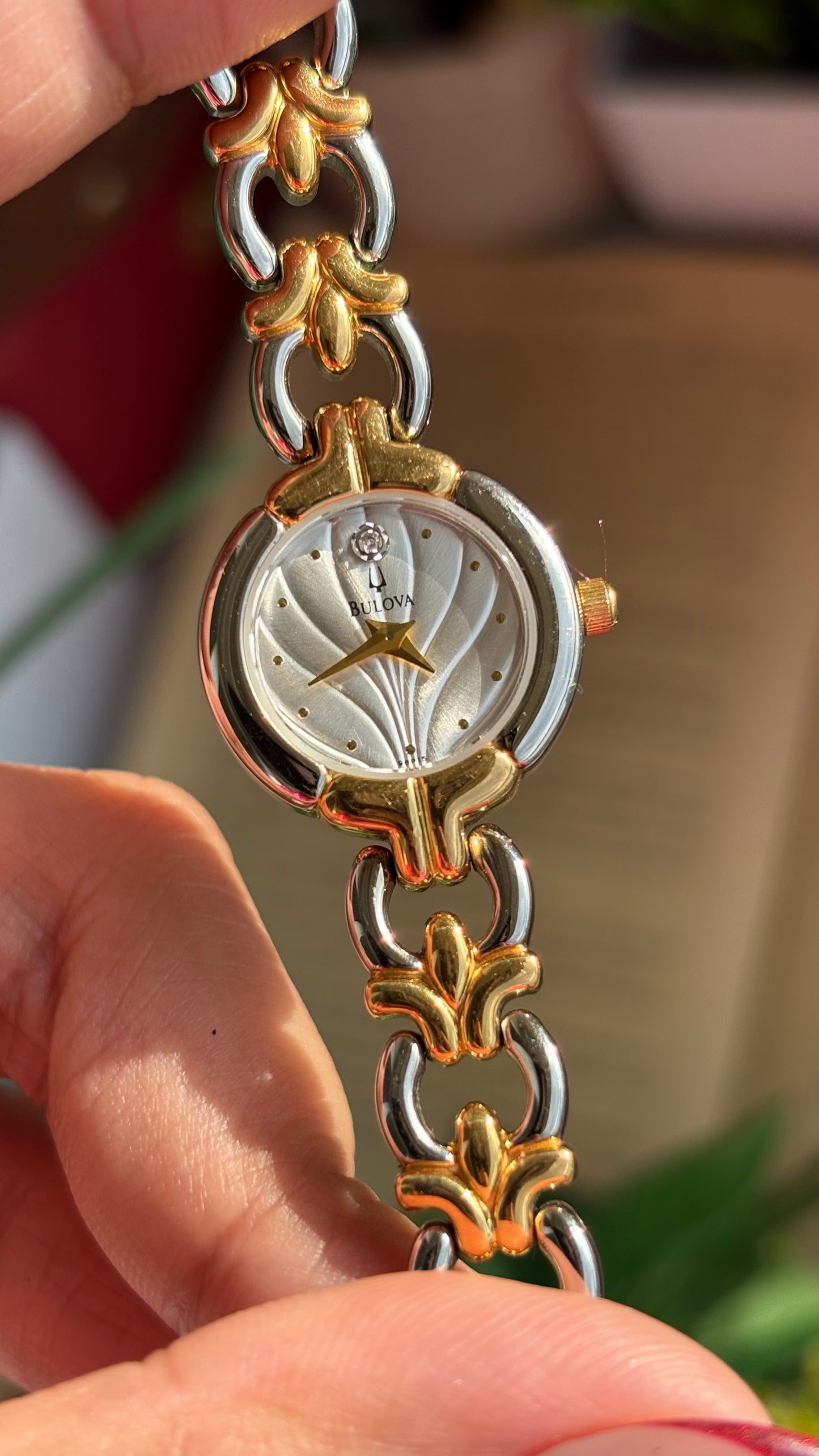 Extremely Rare Vintage Bulova Watch in Two-Tone Beach-Inspired Design