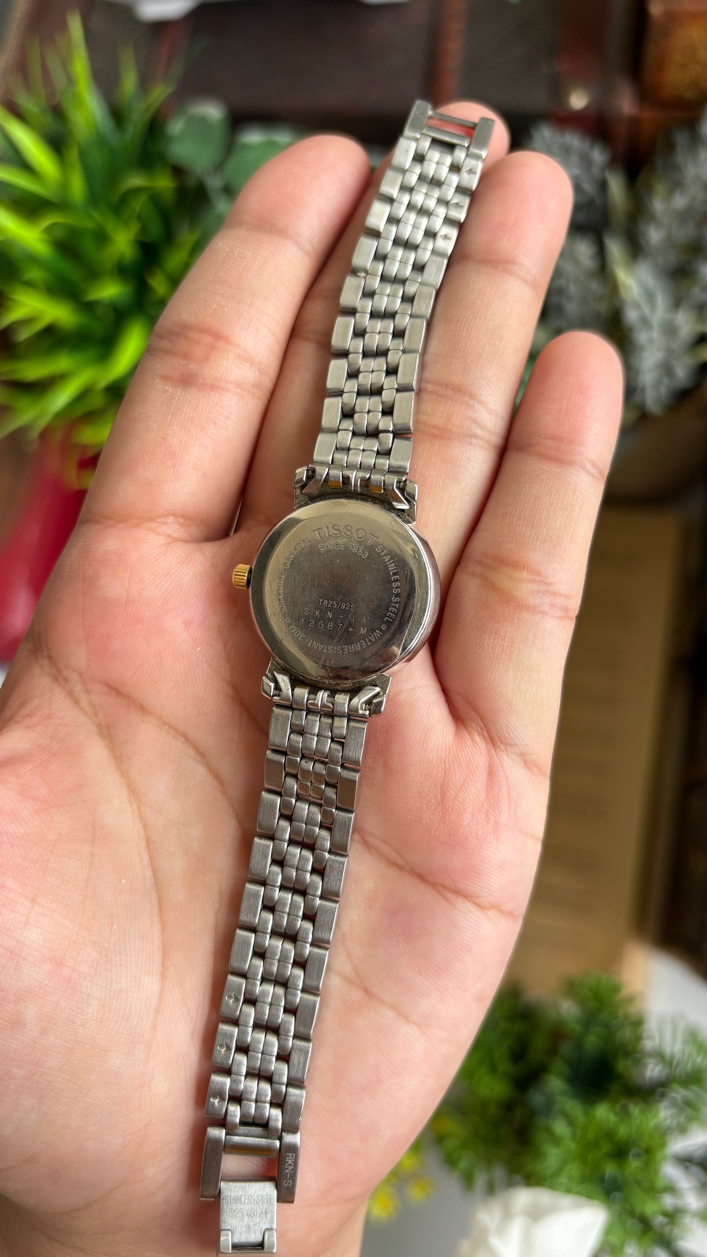 Vintage Tissot Watch in Two-Tone Roman Dial with Window Date