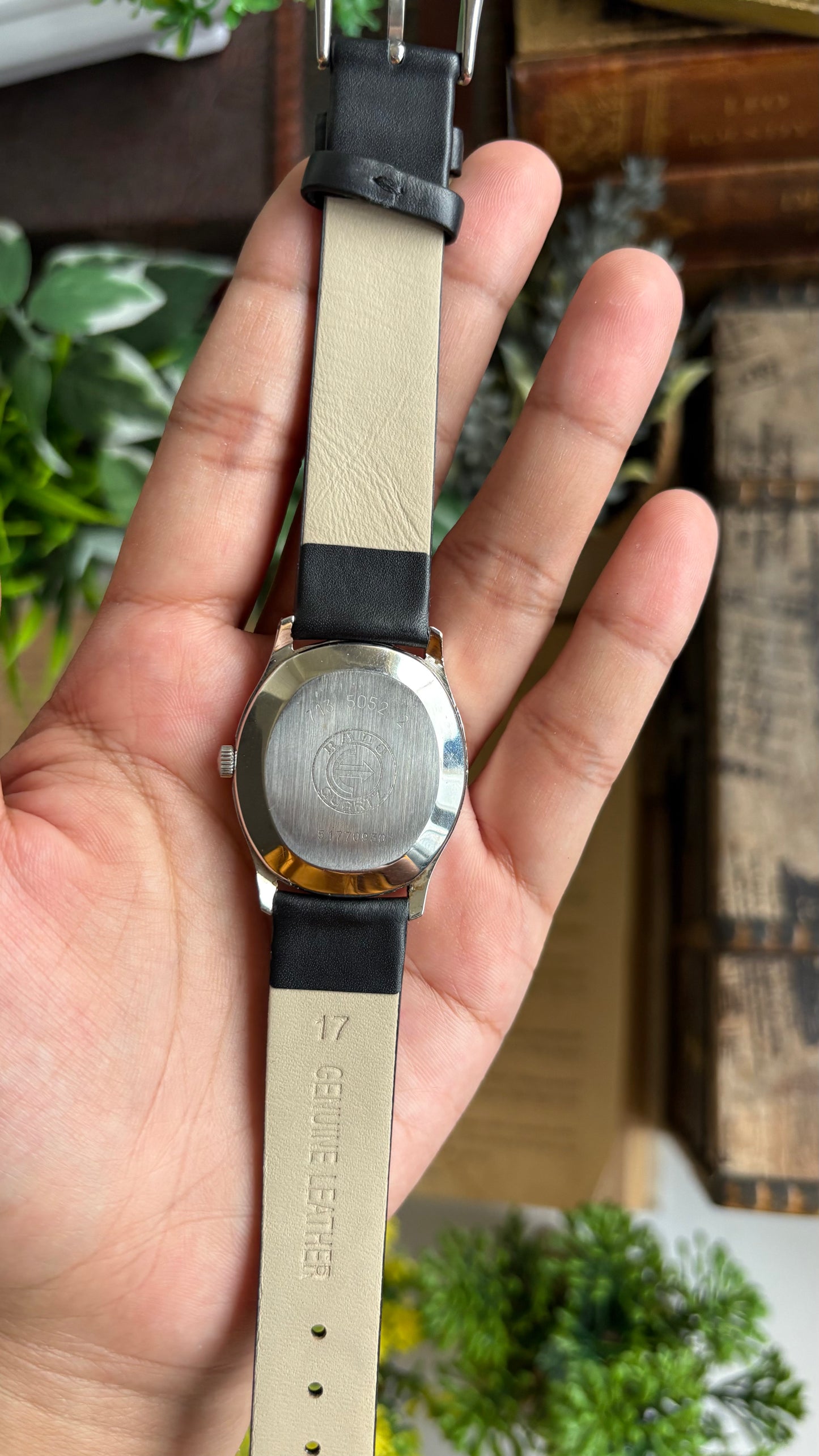 Vintage RADO Men’s Tank Watch in Black Leather Strap