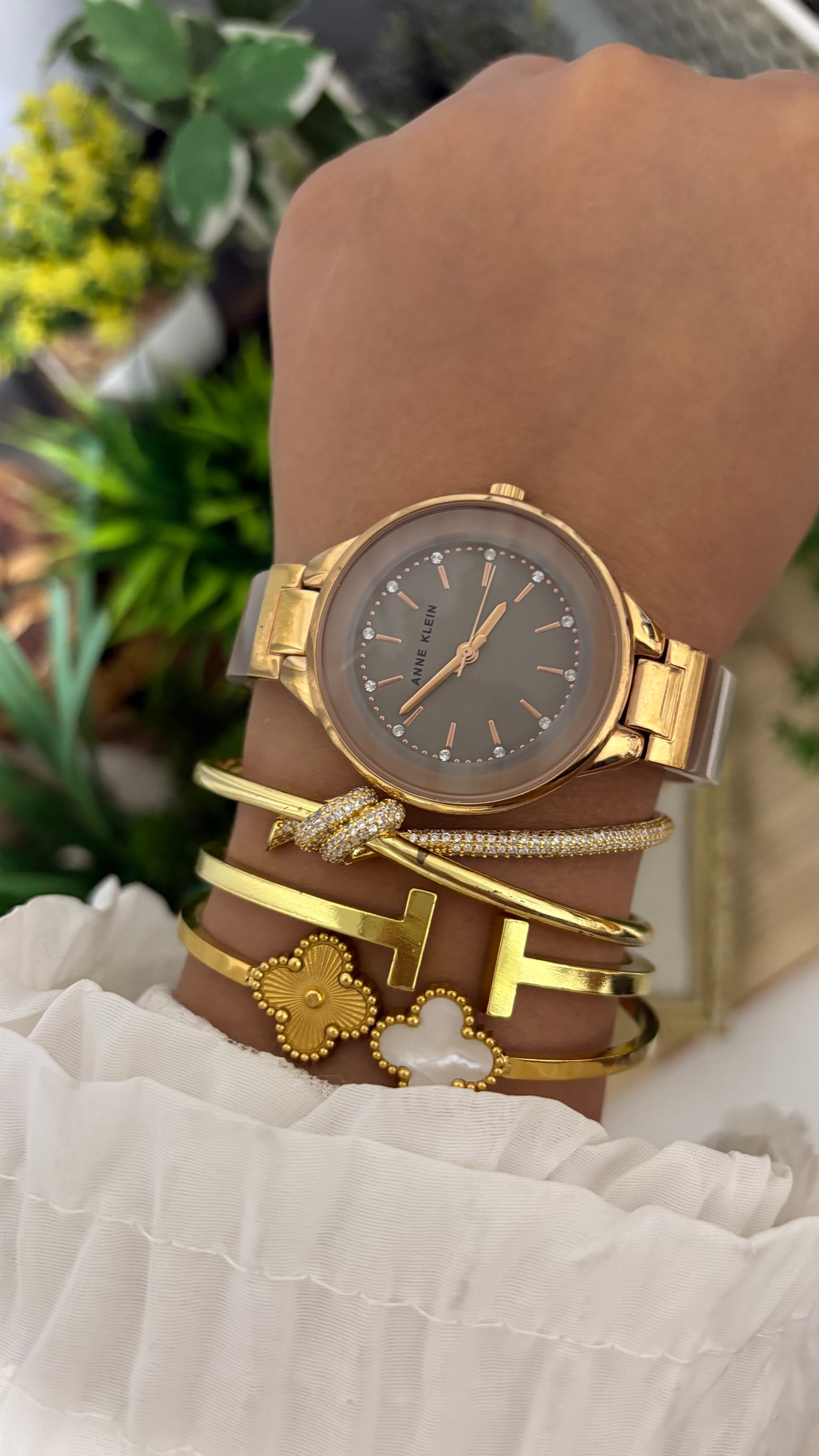 Vintage Anne Klein Watch in Rose Gold Tone