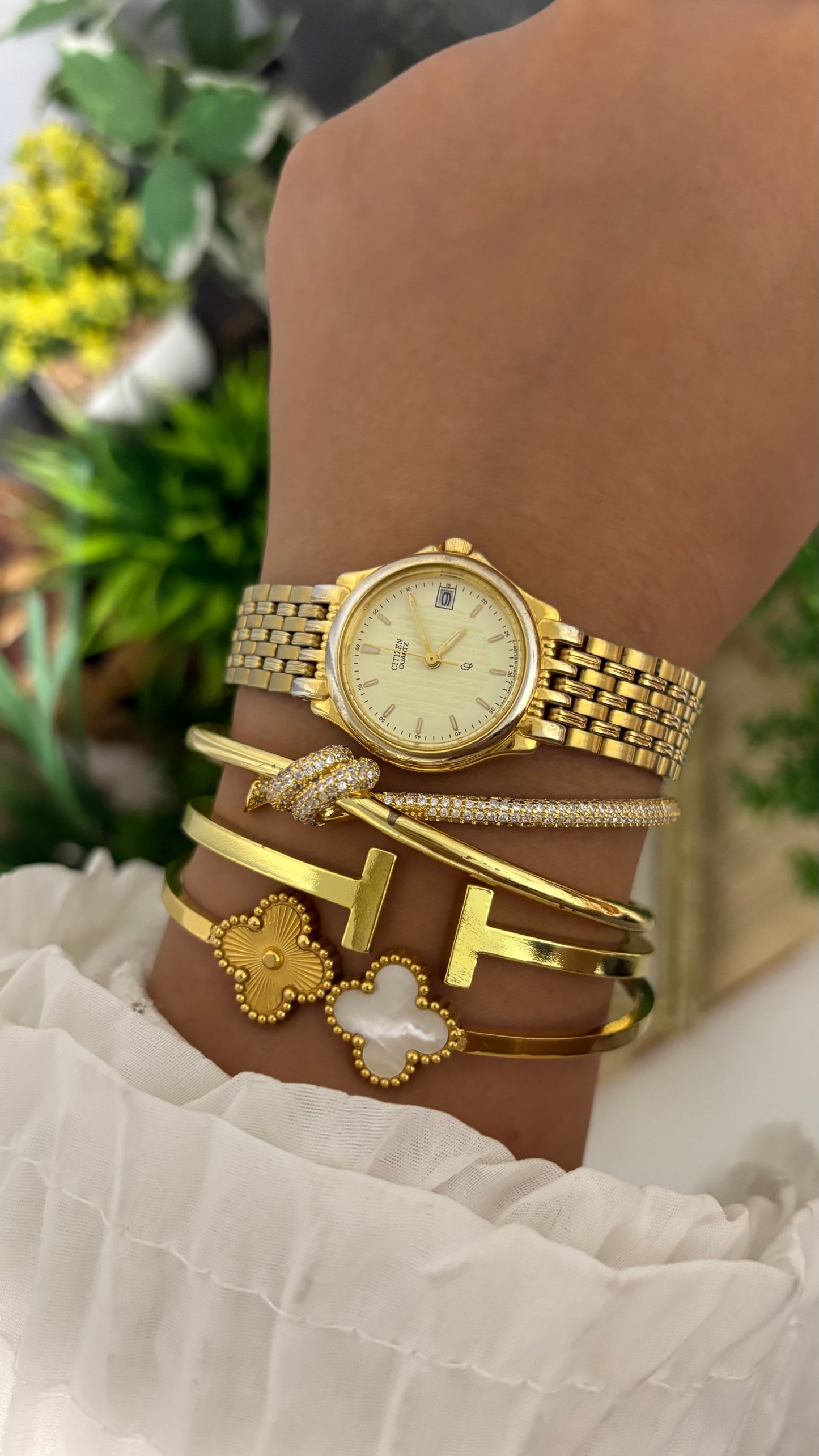 Vintage Citizen Watch in Gold Tone with Date Window