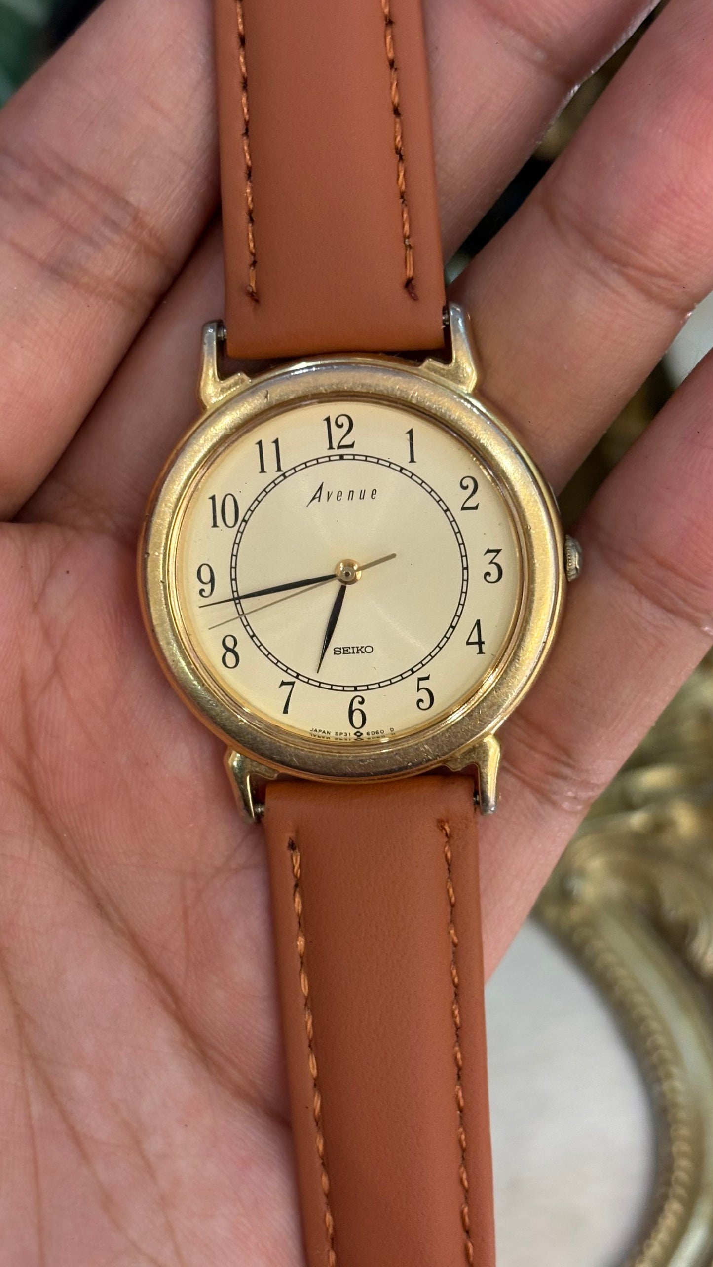 Vintage Avenue by Seiko Men’s Watch in Brown Leather Straps