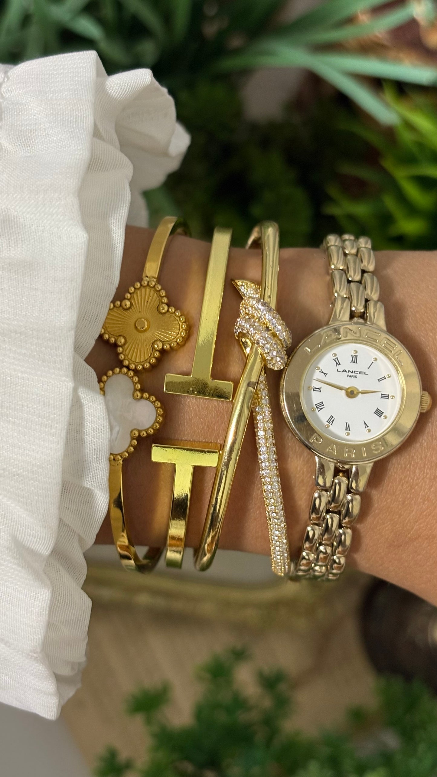 Vintage Lancel Paris Watch in Gold Tone