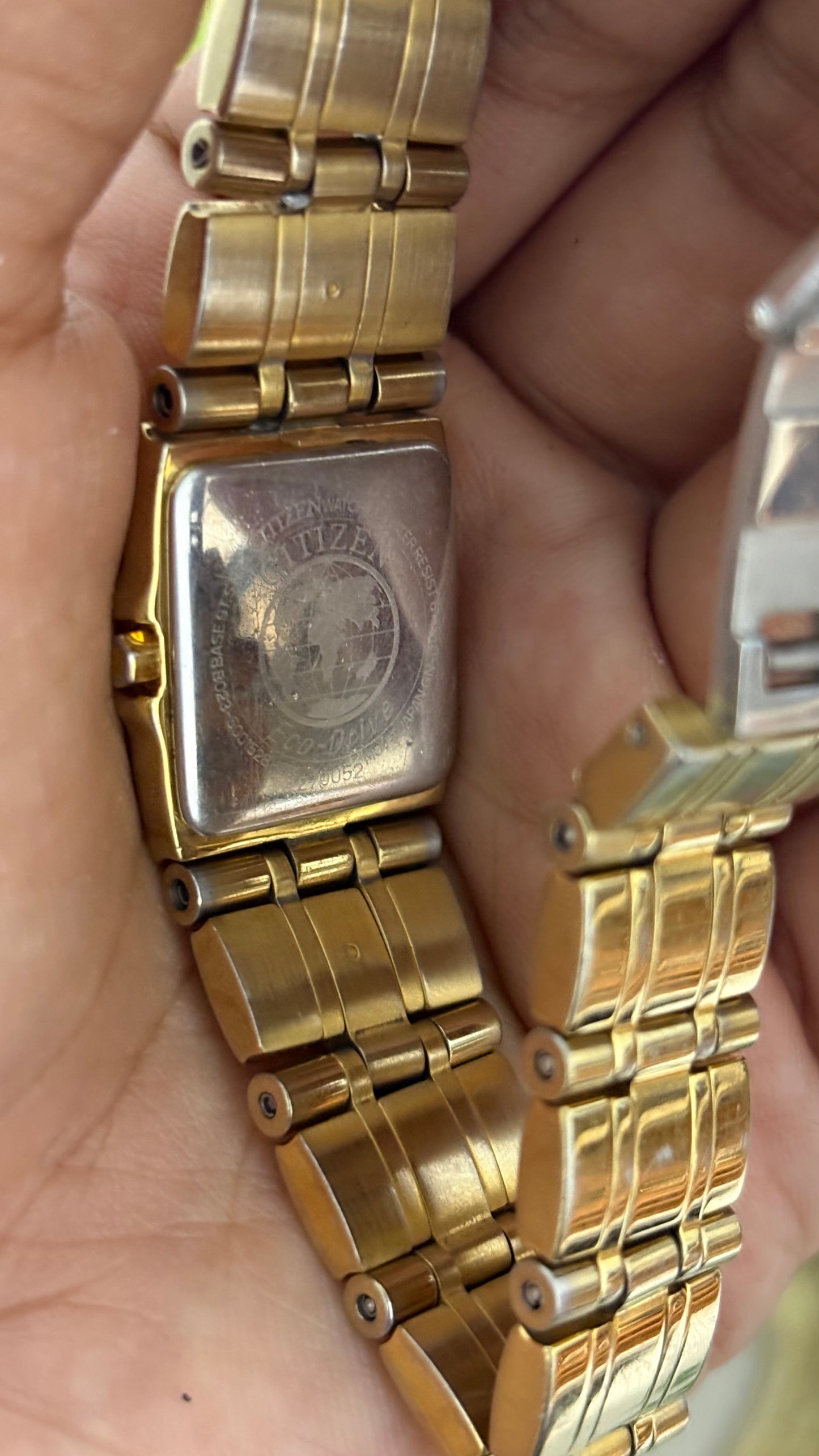 Vintage Citizen Eco-Drive Watch in Gold Tone Mother of Pearl Dial