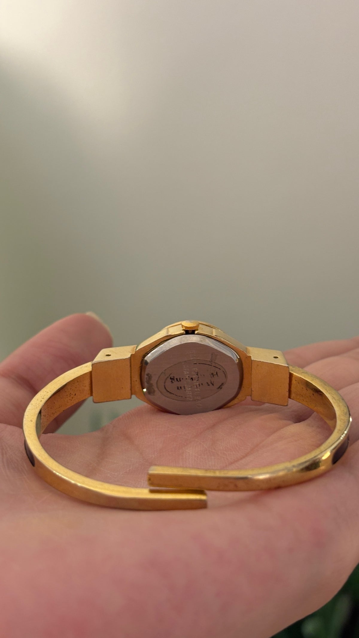 Rare Vintage Chilai Black Peekaboo Watch in Gold Tone Quartz