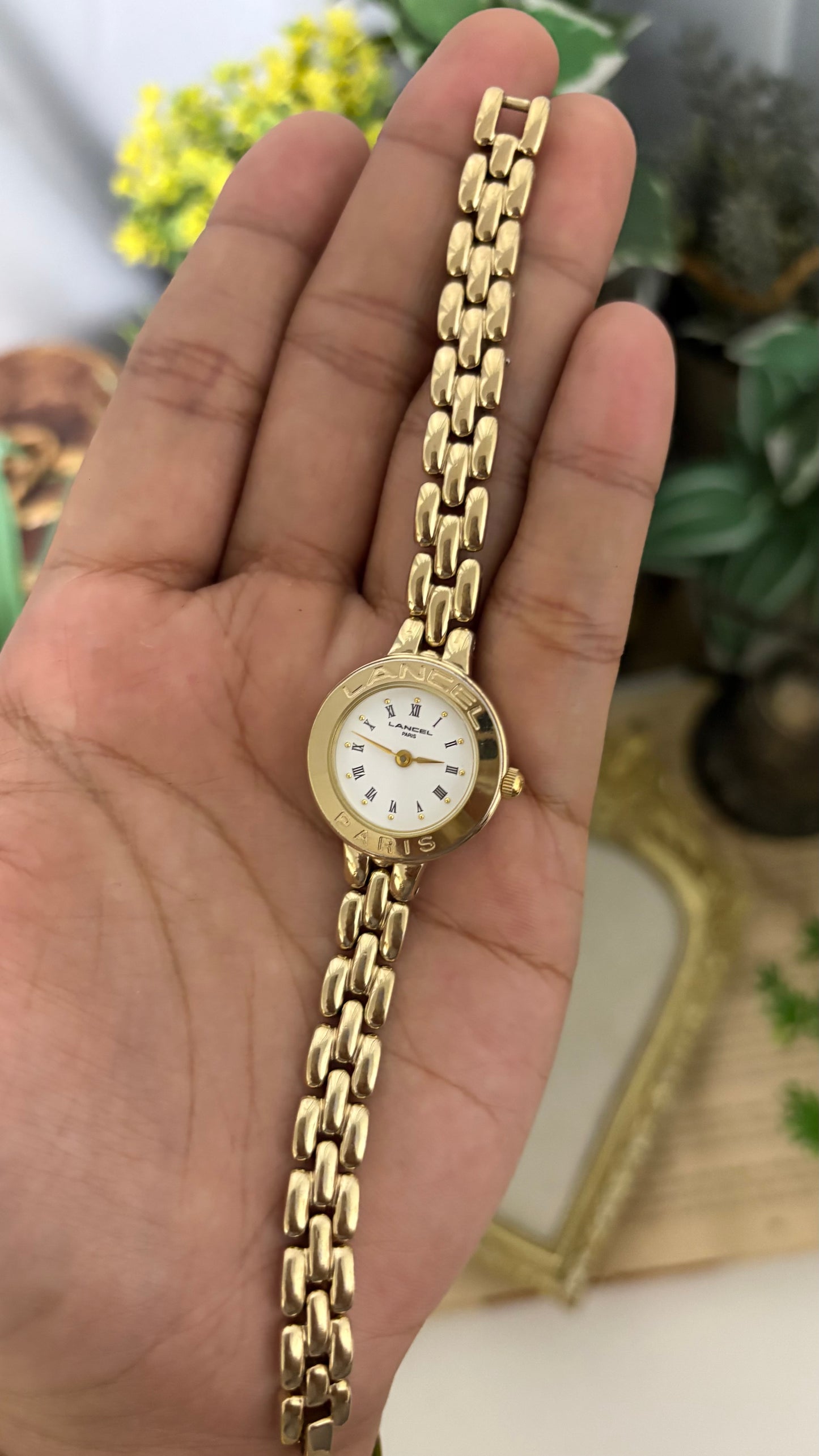 Vintage Lancel Paris Watch in Gold Tone