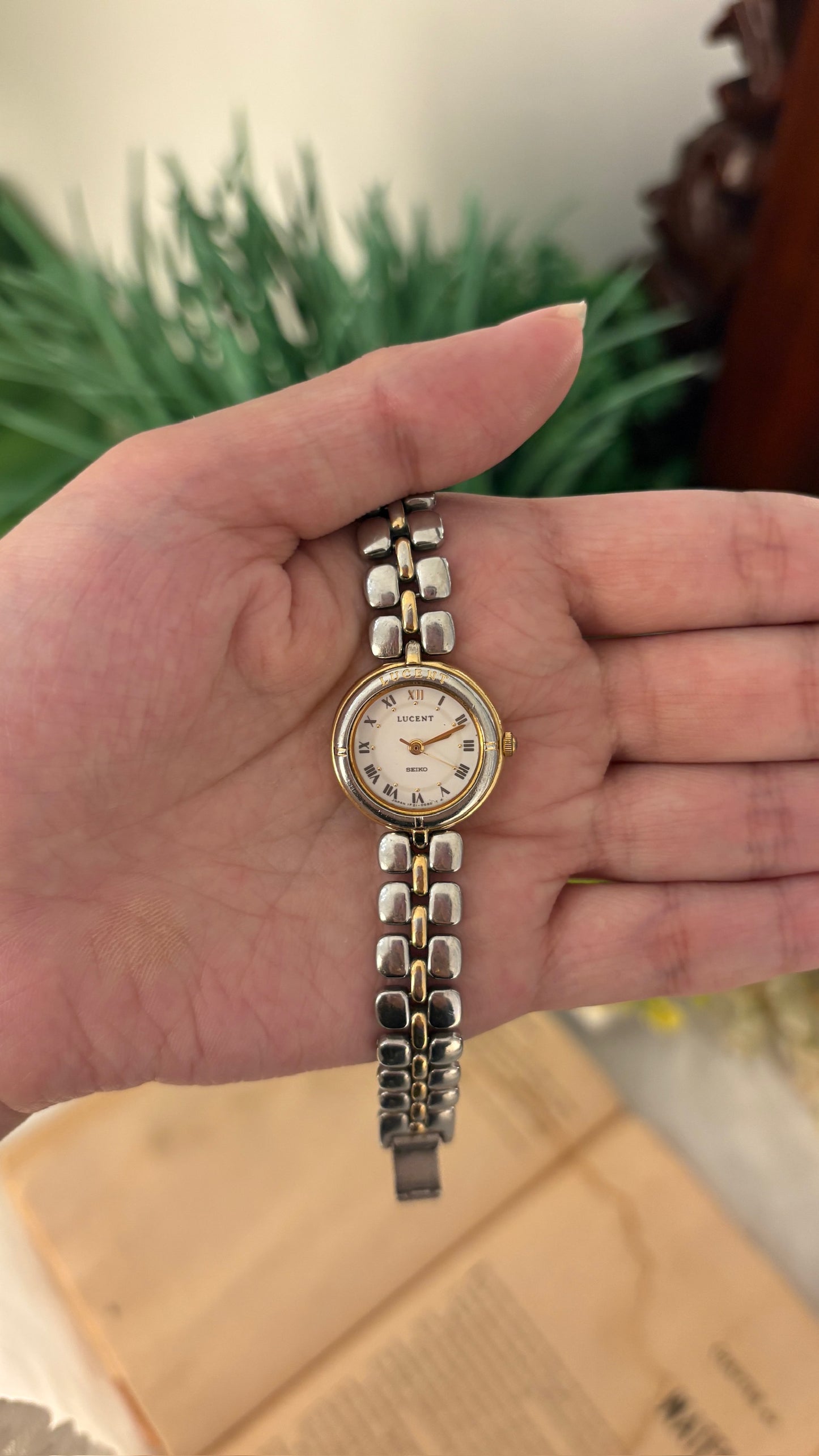 Rare Vintage Seiko Lucent Watch in Two-Tone Quartz