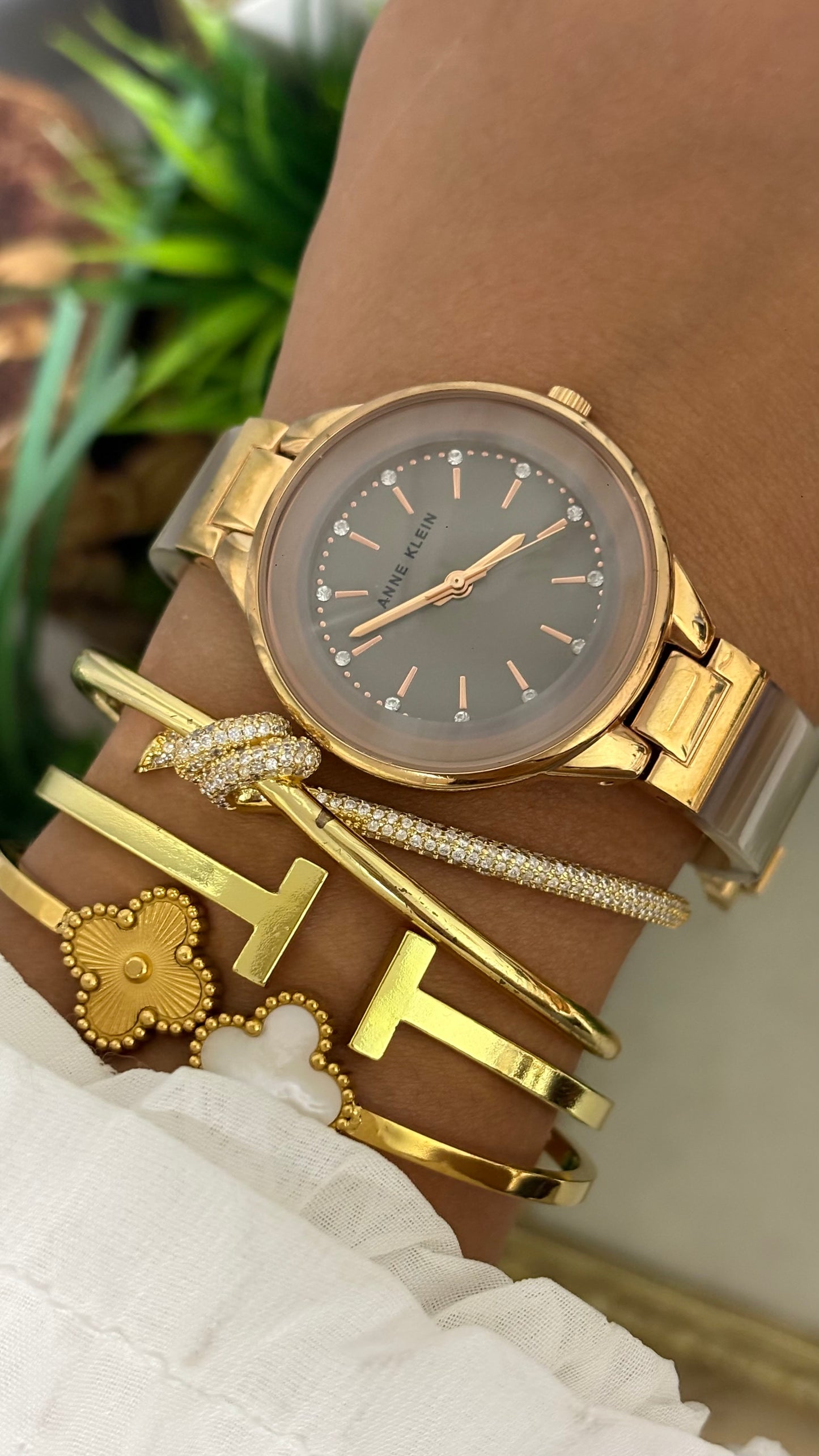 Vintage Anne Klein Watch in Rose Gold Tone
