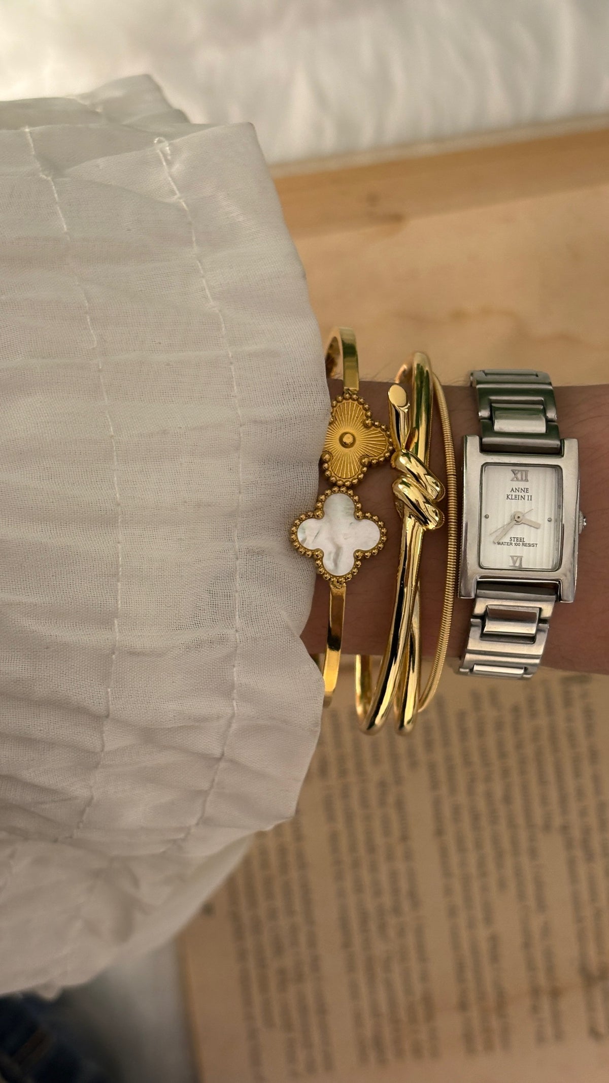 Rare Vintage Anne Klein II Steel Watch in Silver Tone Quartz