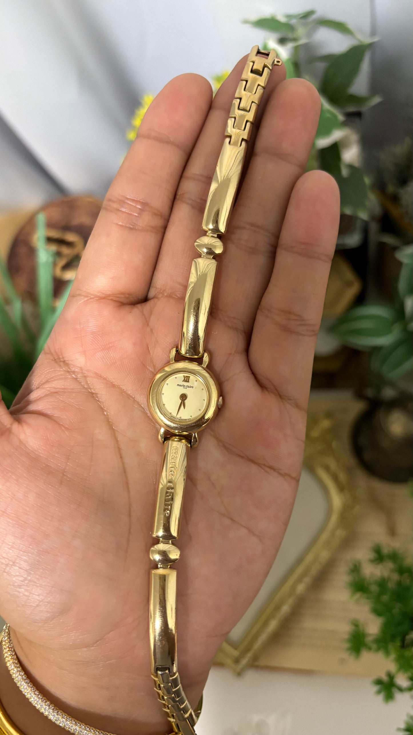 Vintage Marie Claire Watch in Gold Tone