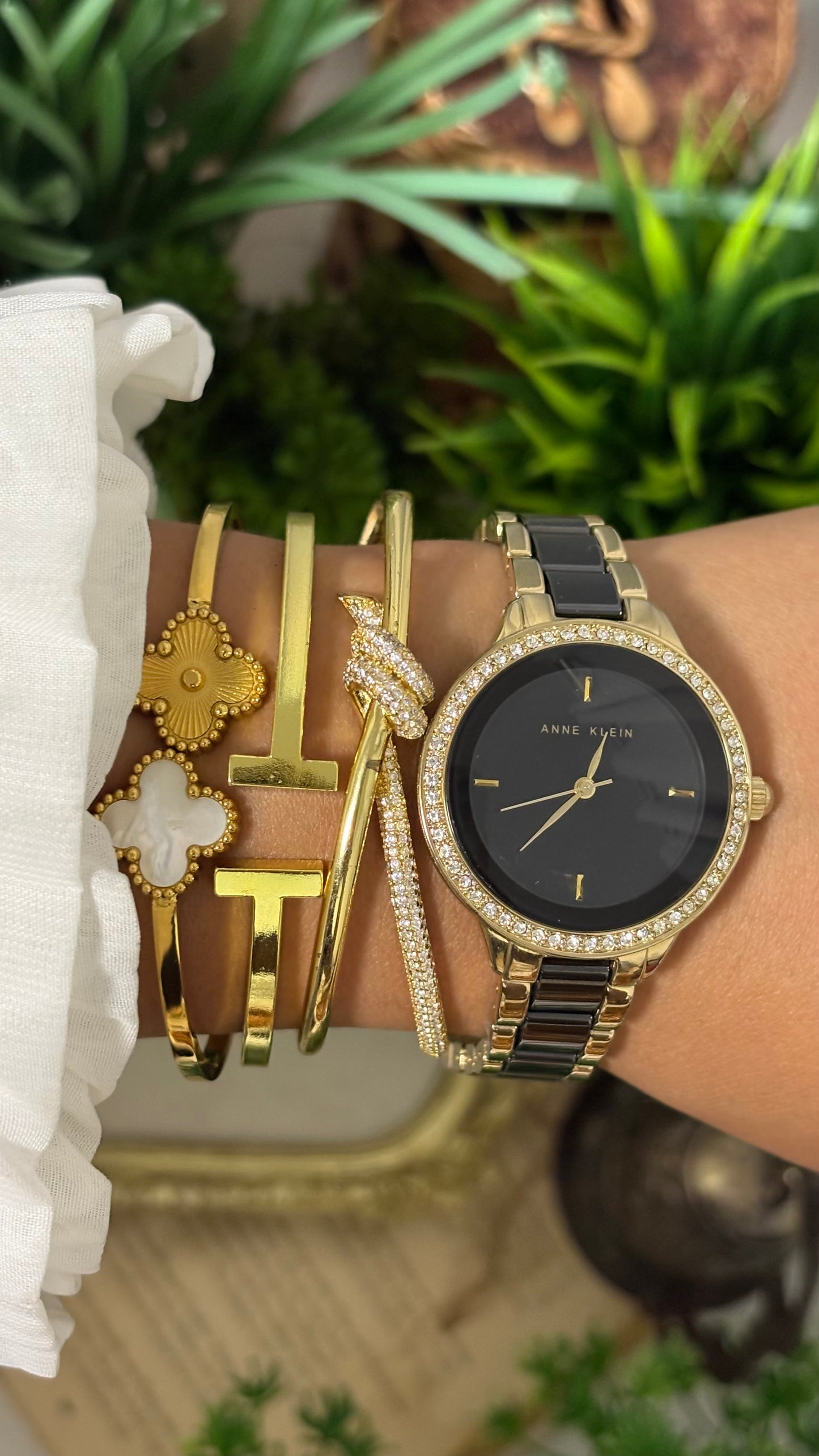 Vintage Anne Klein Watch in Gold Tone