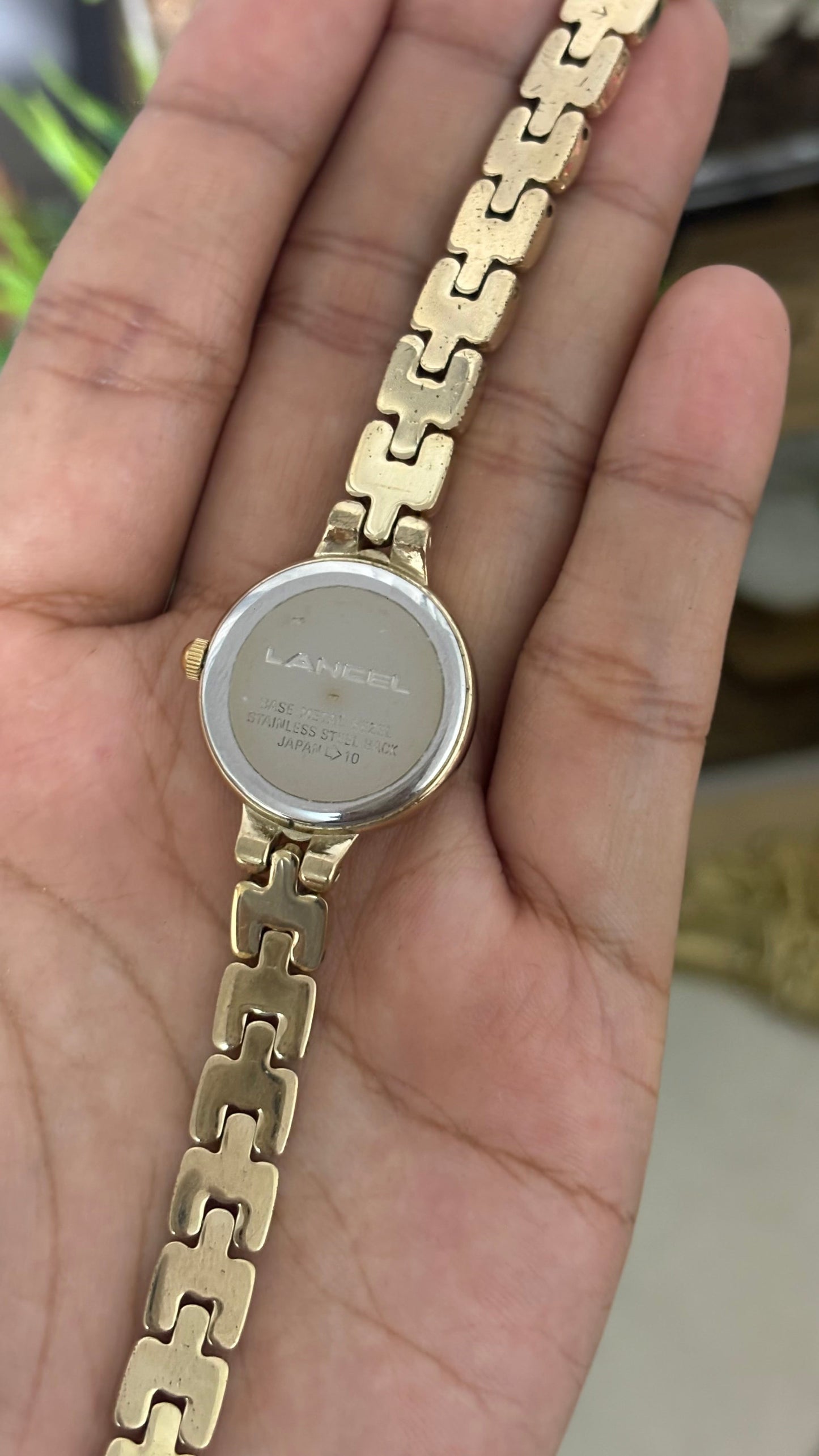 Vintage Lancel Paris Watch in Gold Tone