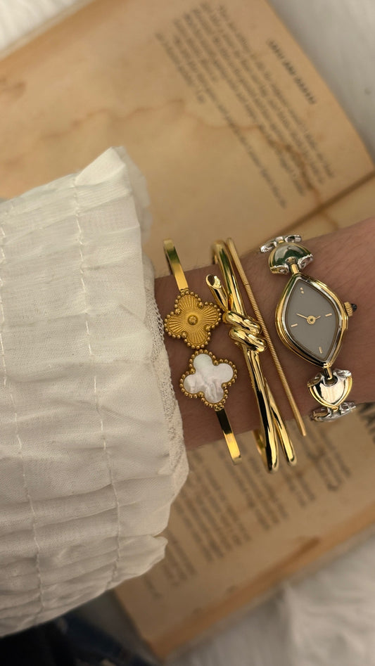 Rare Vintage Pola Diamond Motif Watch in Two-Tone Quartz