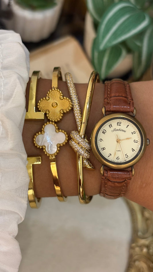 Vintage Marchioness Alba by Seiko Watch in Brown Leather Straps