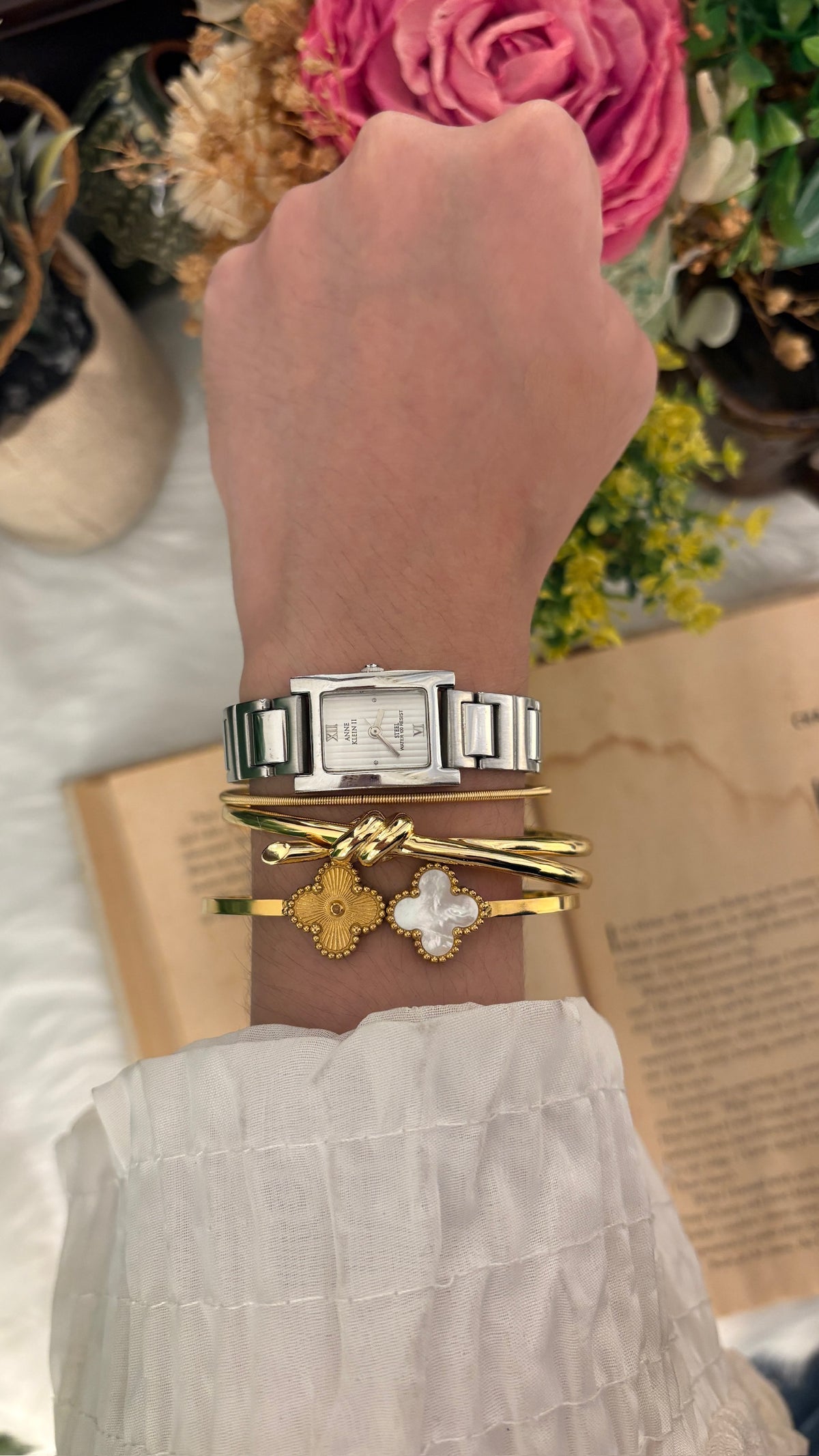 Rare Vintage Anne Klein II Steel Watch in Silver Tone Quartz