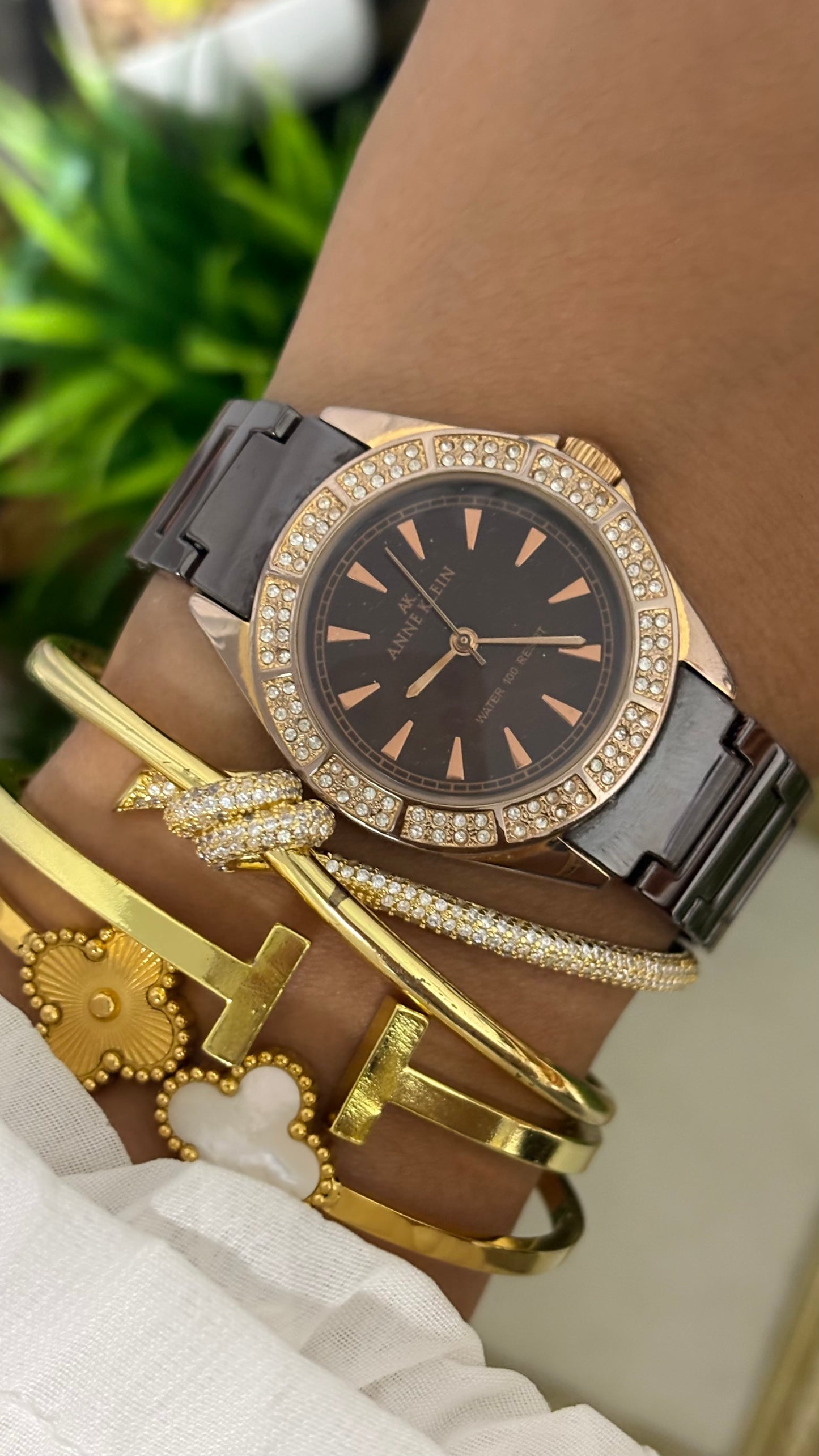 Vintage Anne Klein Watch in Rose Gold Tone