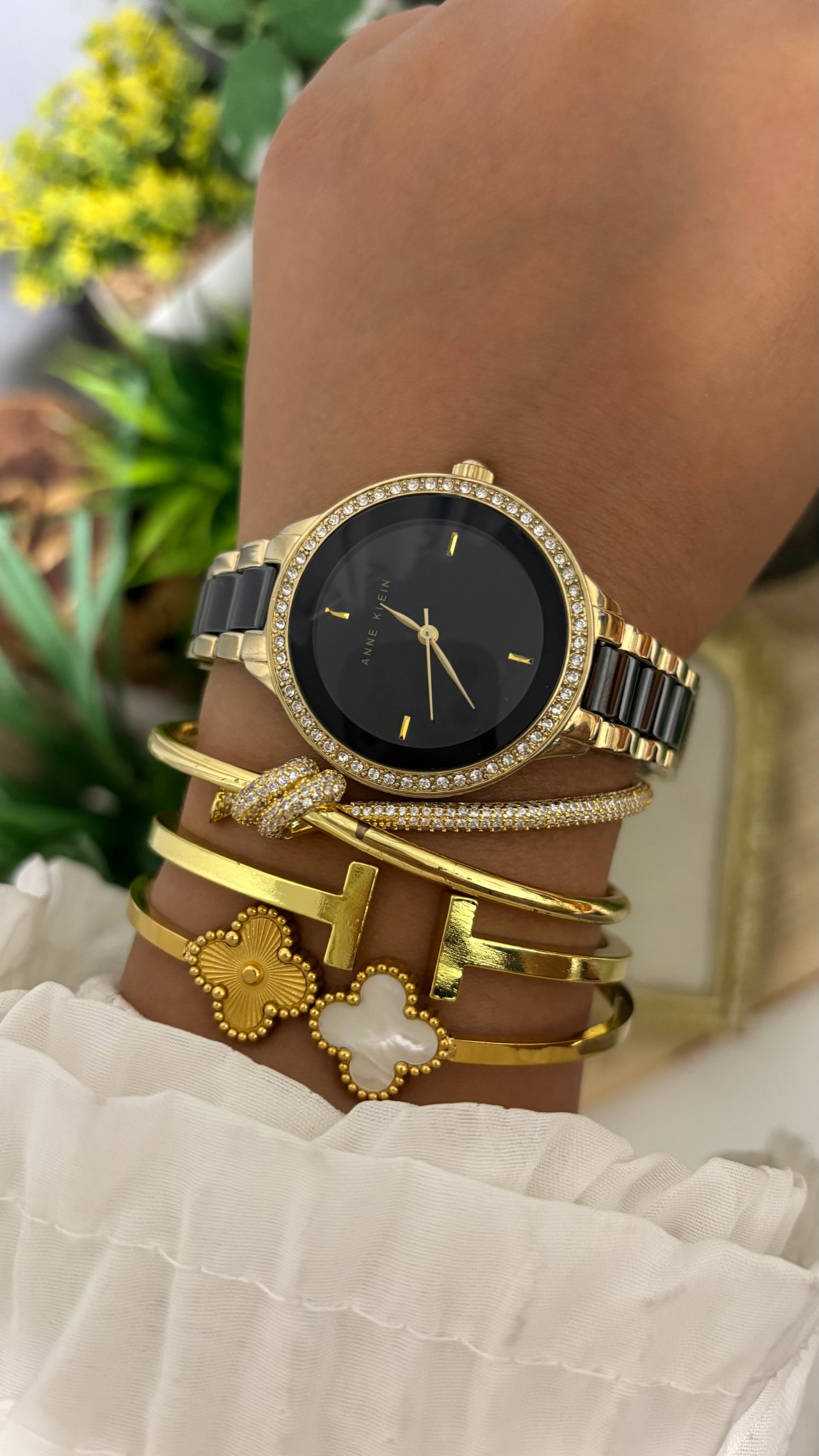 Vintage Anne Klein Watch in Gold Tone