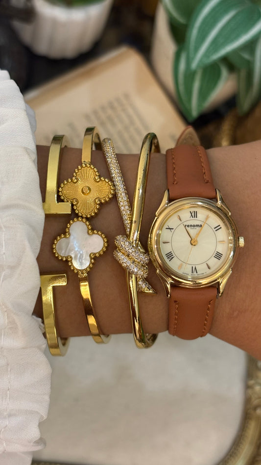 Vintage Renoma Paris Watch in Brown Leather Straps