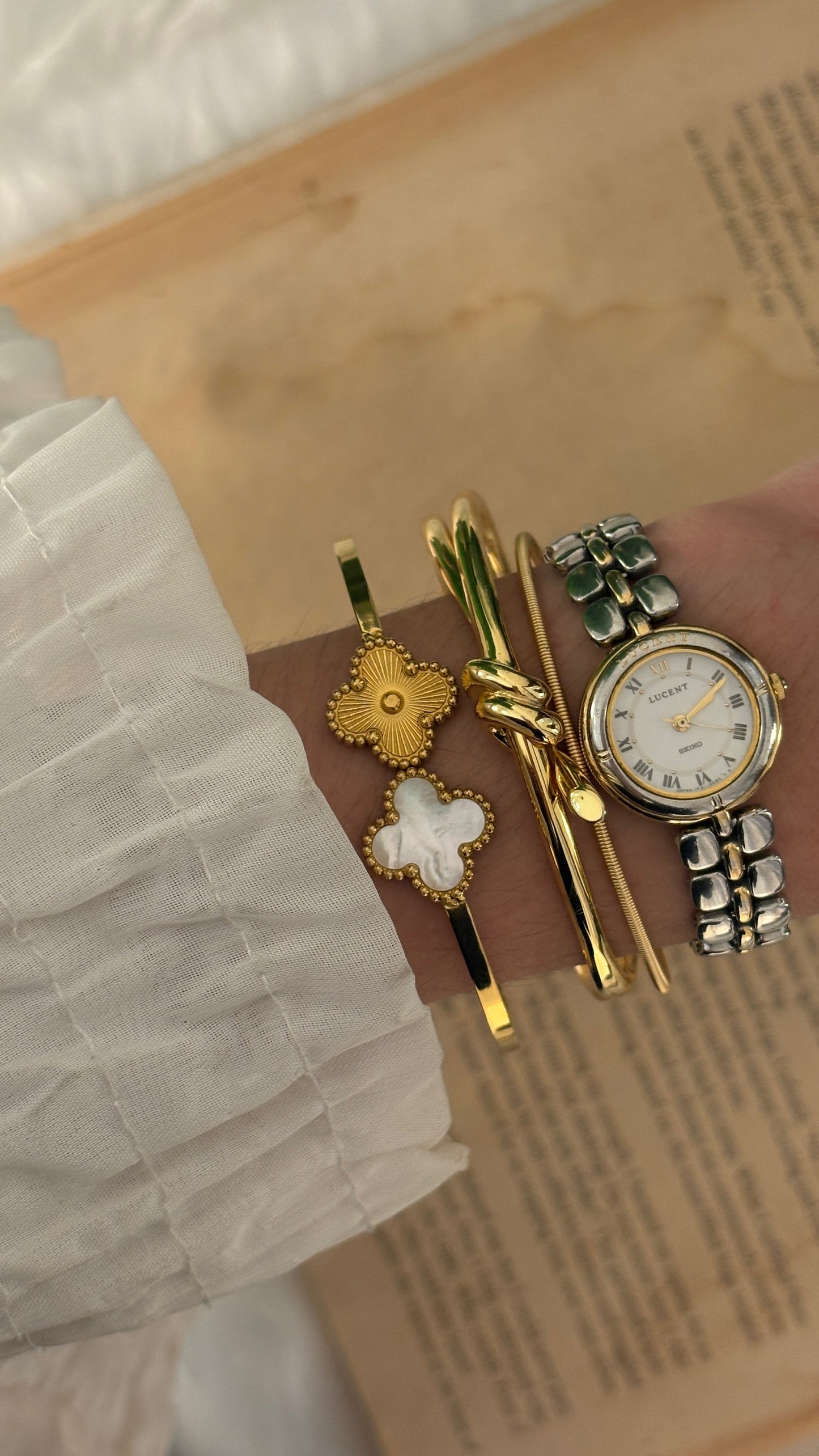 Rare Vintage Seiko Lucent Watch in Two-Tone Quartz