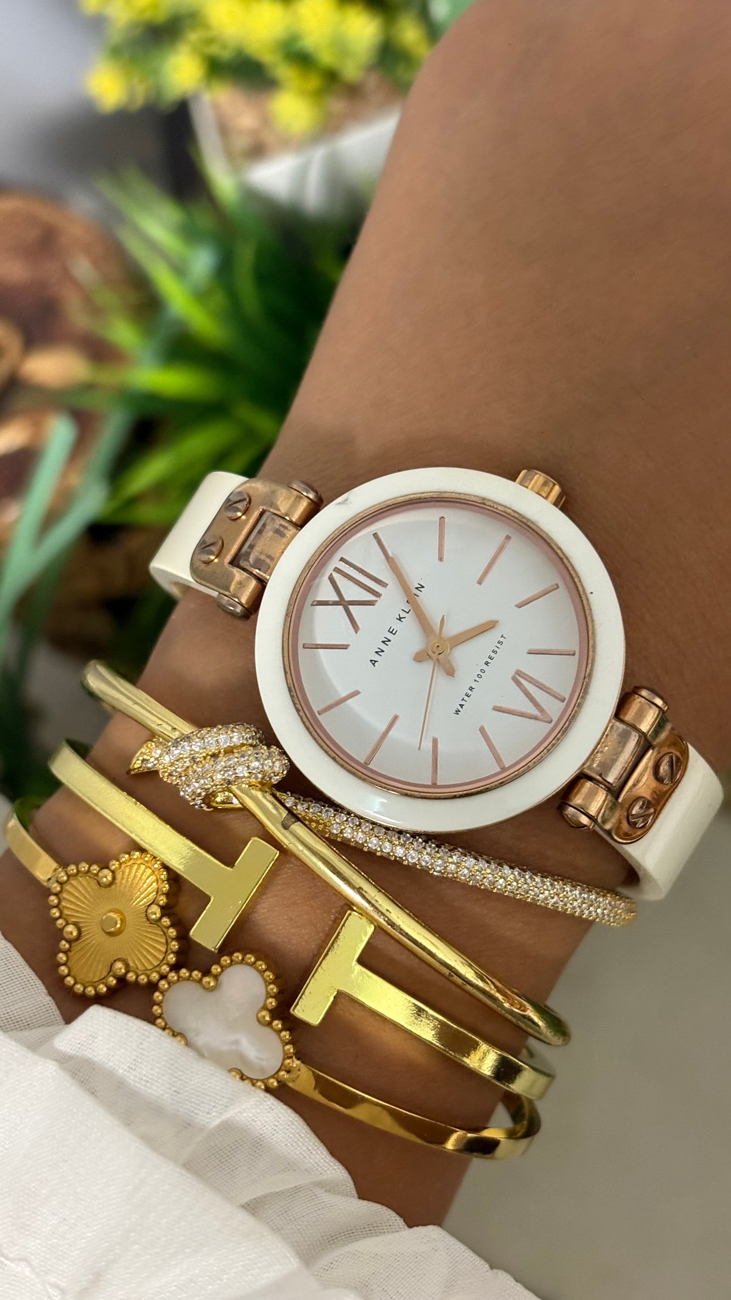 Vintage Anne Klein Watch in Rose Gold Tone