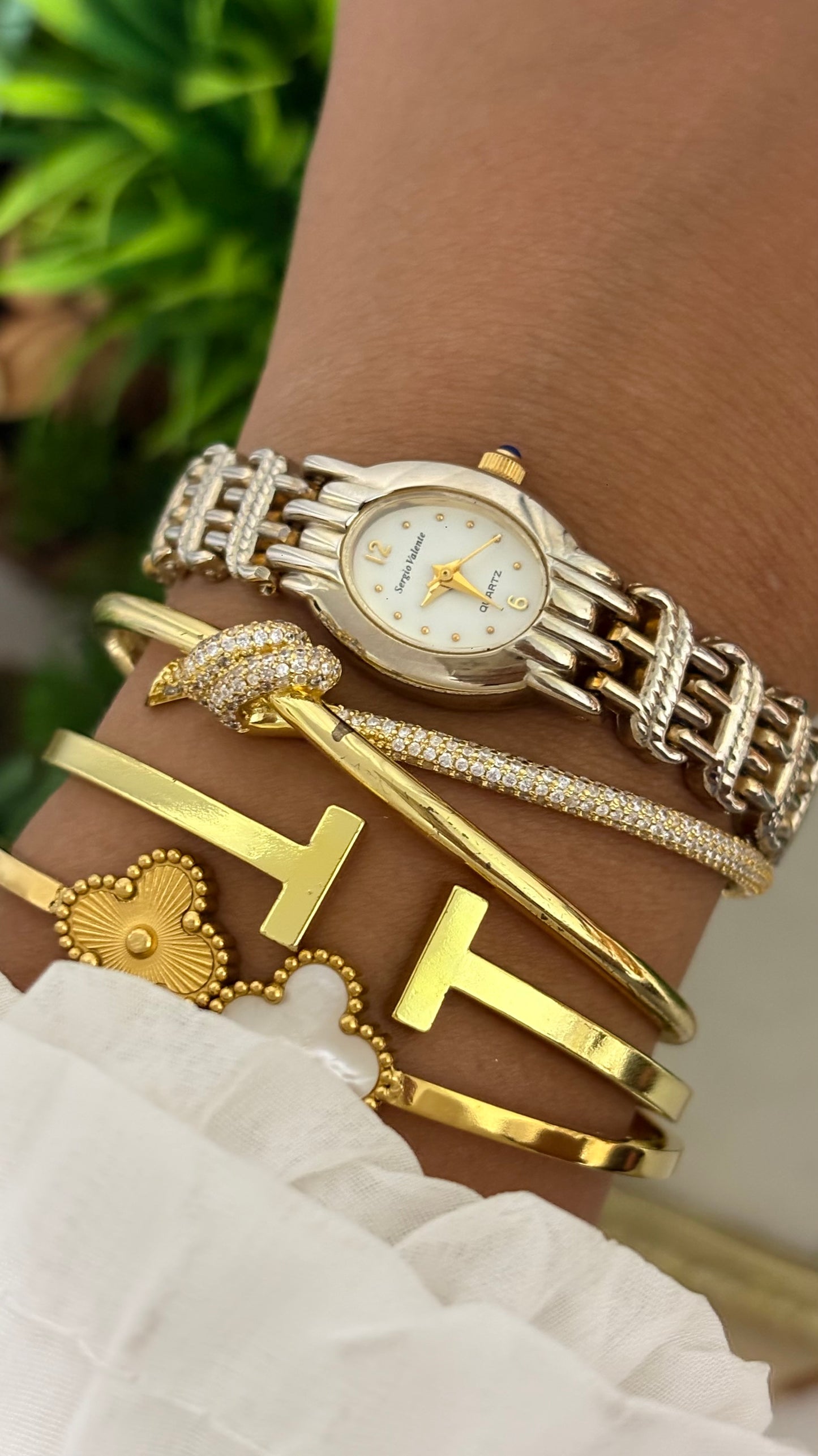 Vintage Sergio Valente Watch in Gold Tone