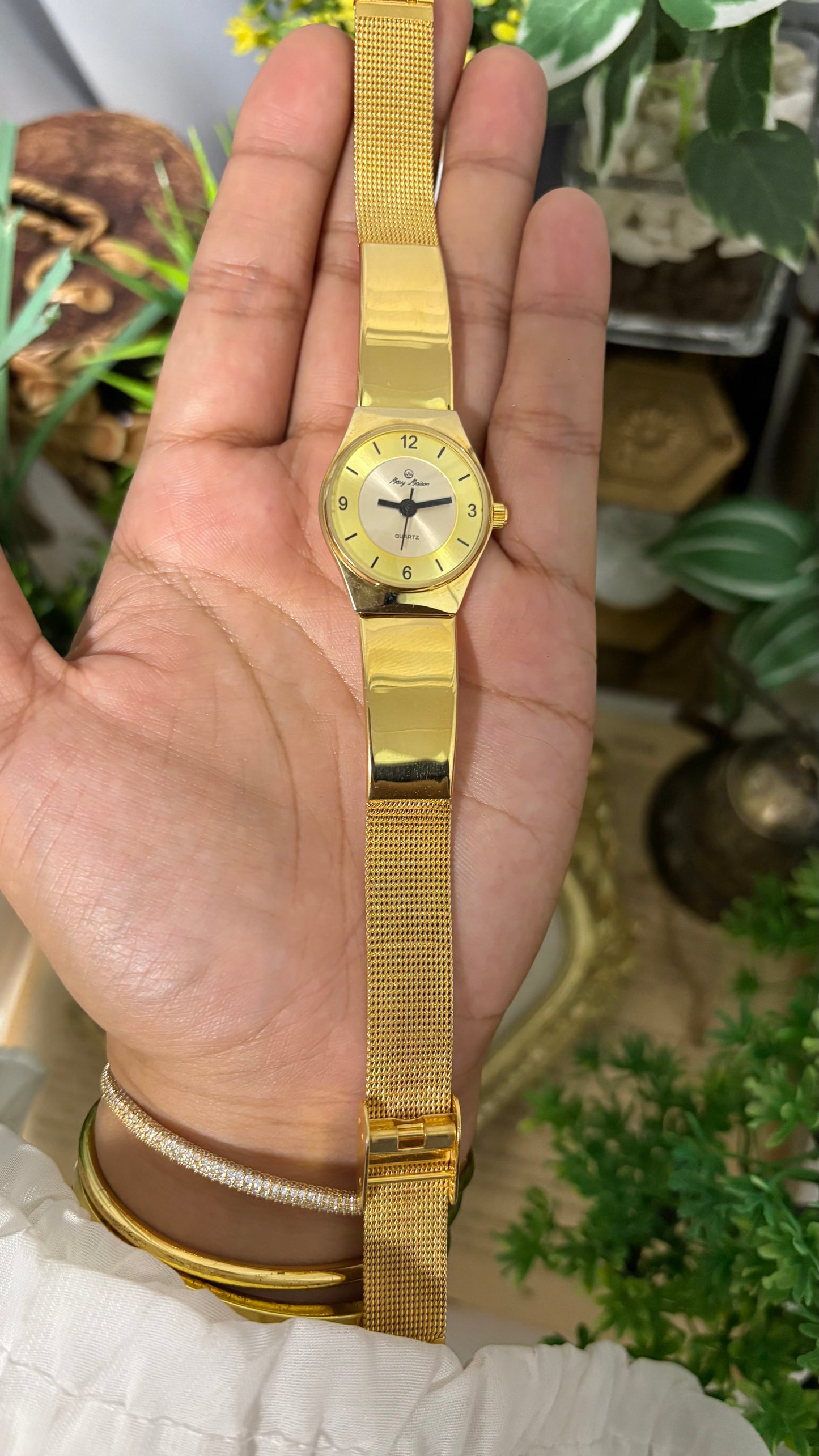 Vintage Mary Maison Watch in Gold Tone