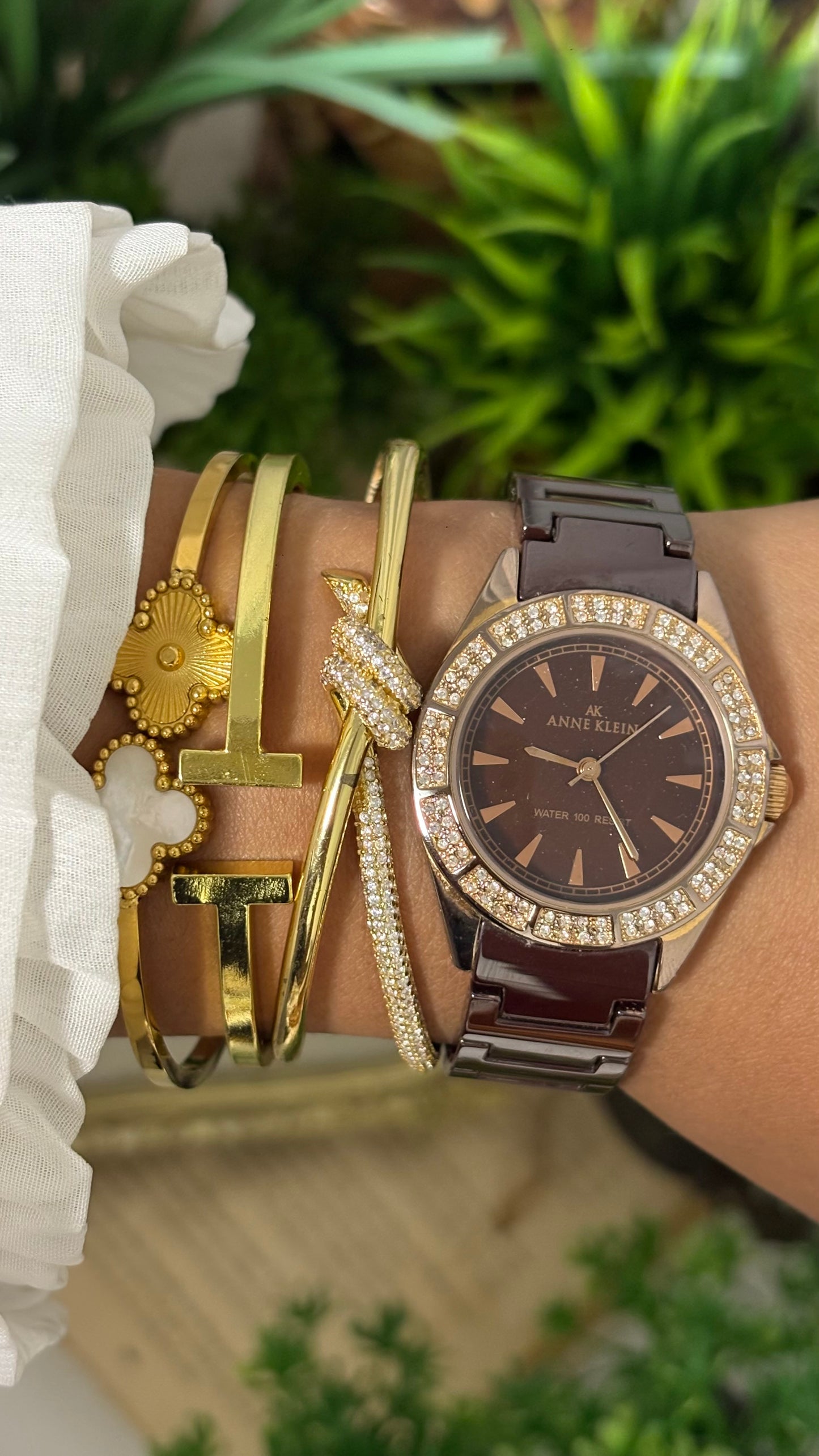 Vintage Anne Klein Watch in Rose Gold Tone