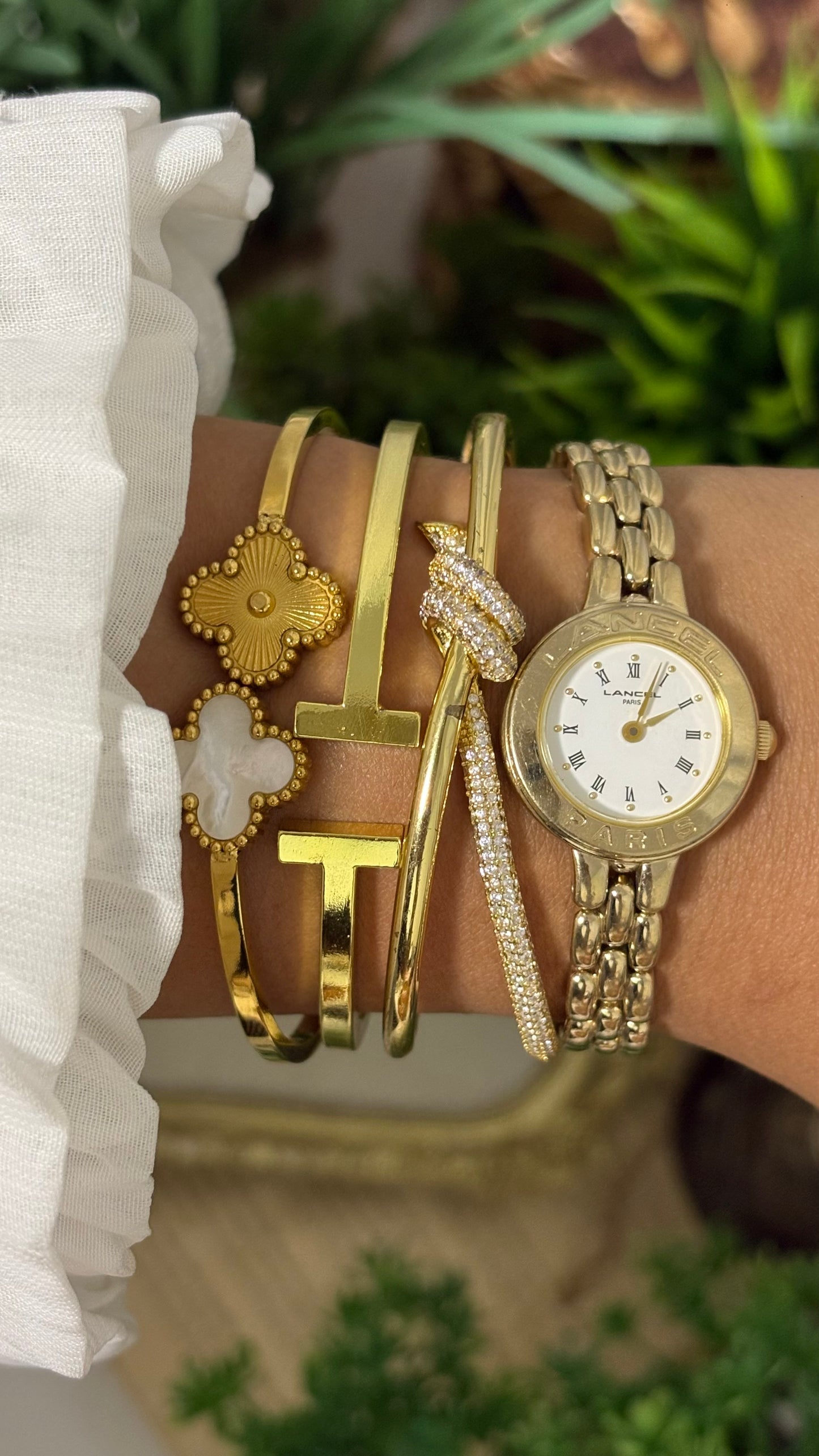 Vintage Lancel Paris Watch in Gold Tone