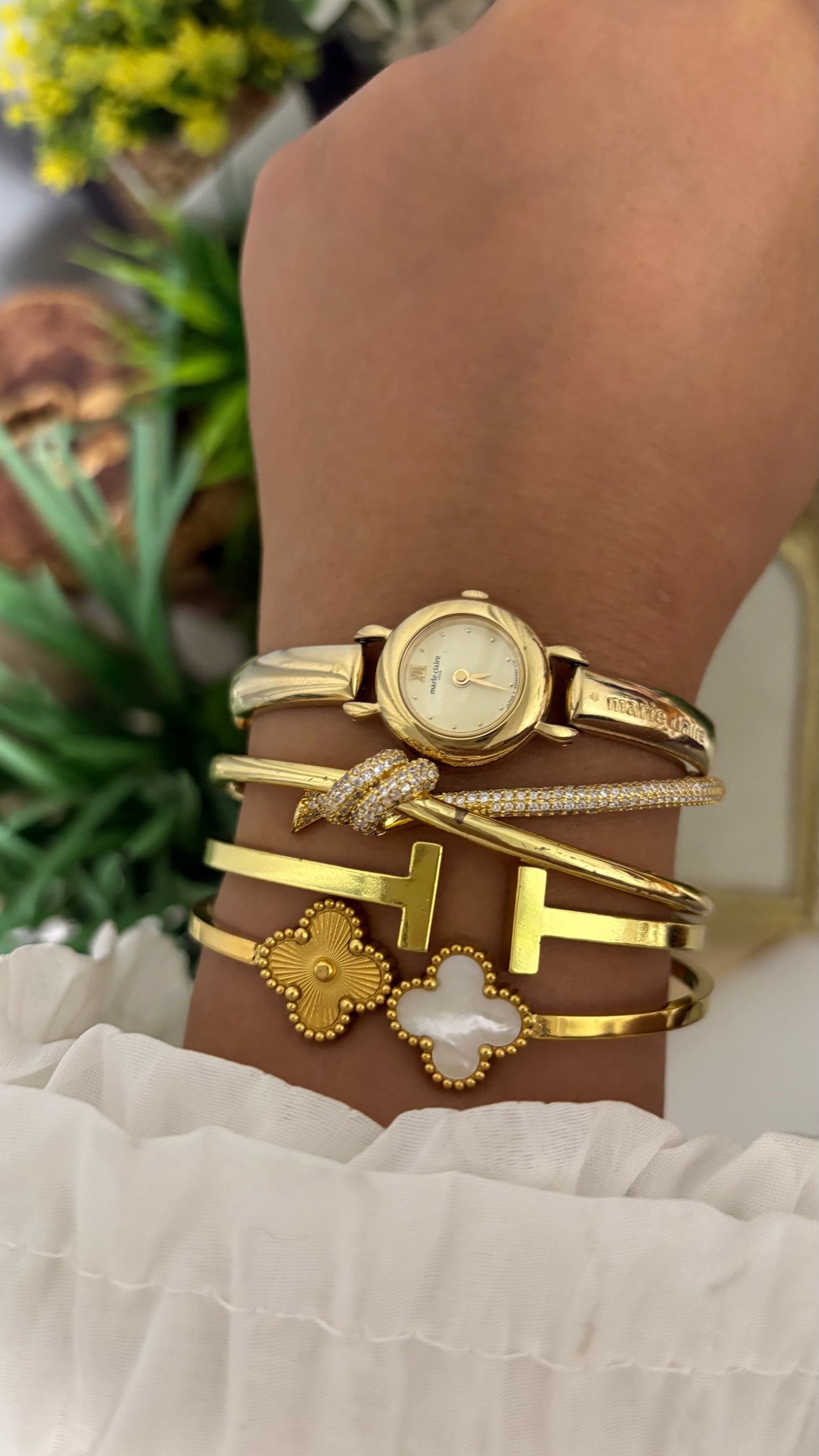 Vintage Marie Claire Watch in Gold Tone