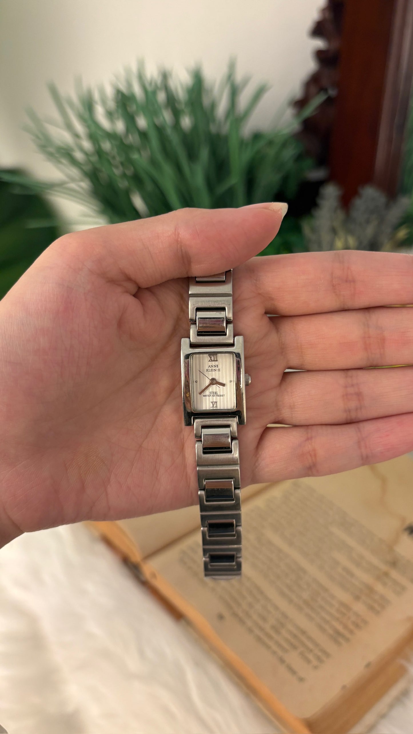 Rare Vintage Anne Klein II Steel Watch in Silver Tone Quartz
