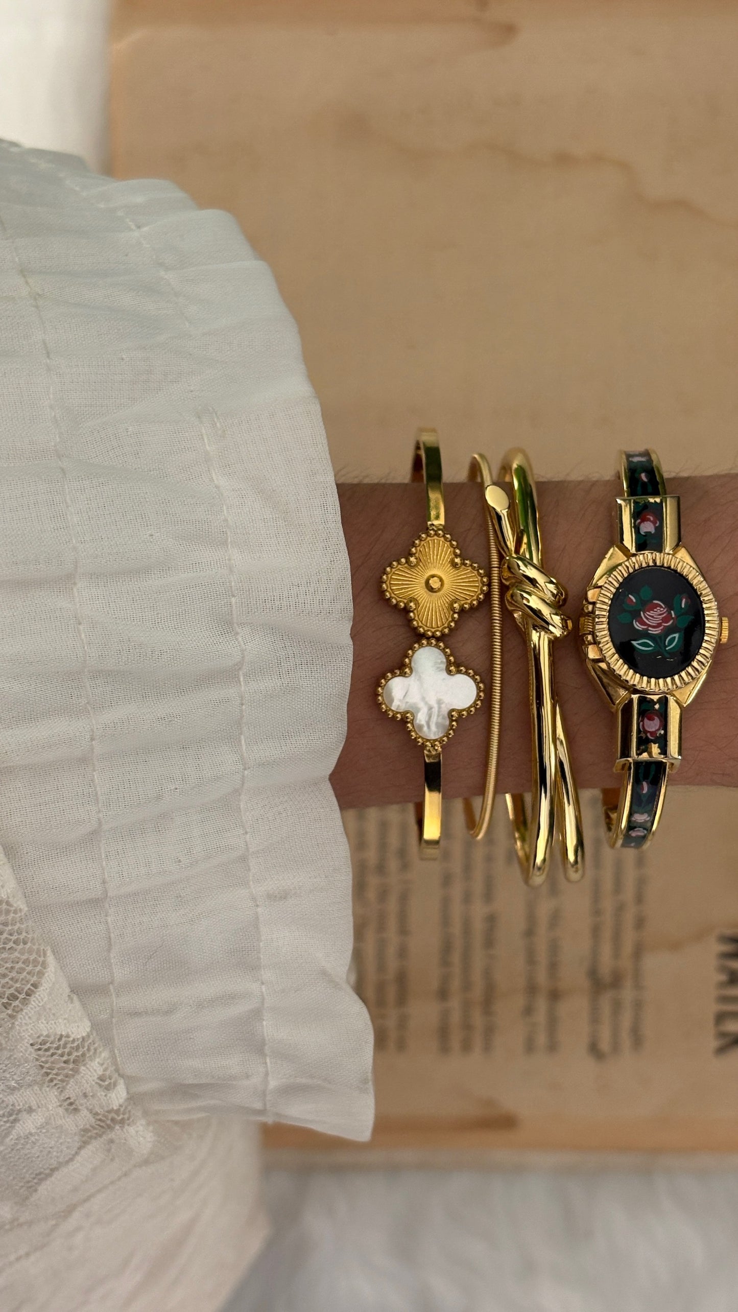 Rare Vintage Chilai Black Peekaboo Watch in Gold Tone Quartz